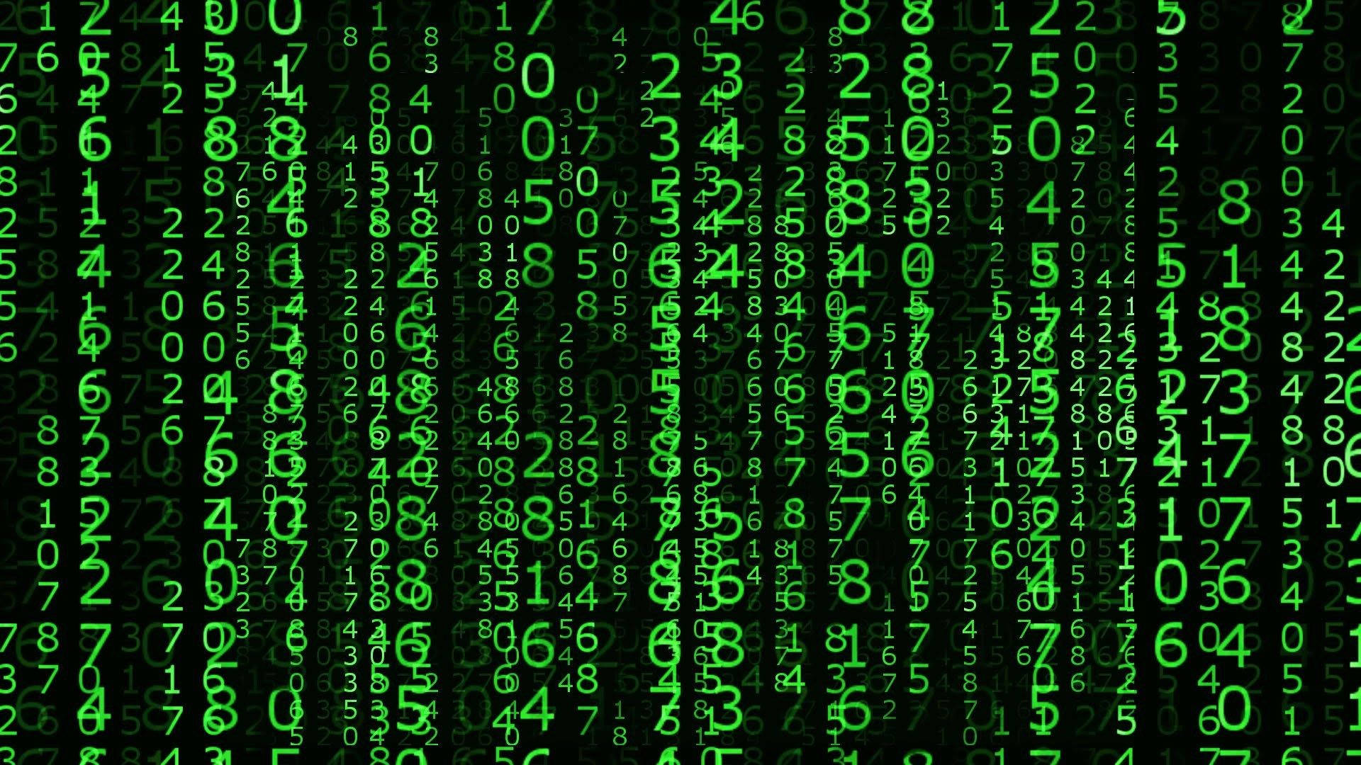 Matrix, neon green, numbers, Full HD Desktop Wallpaper