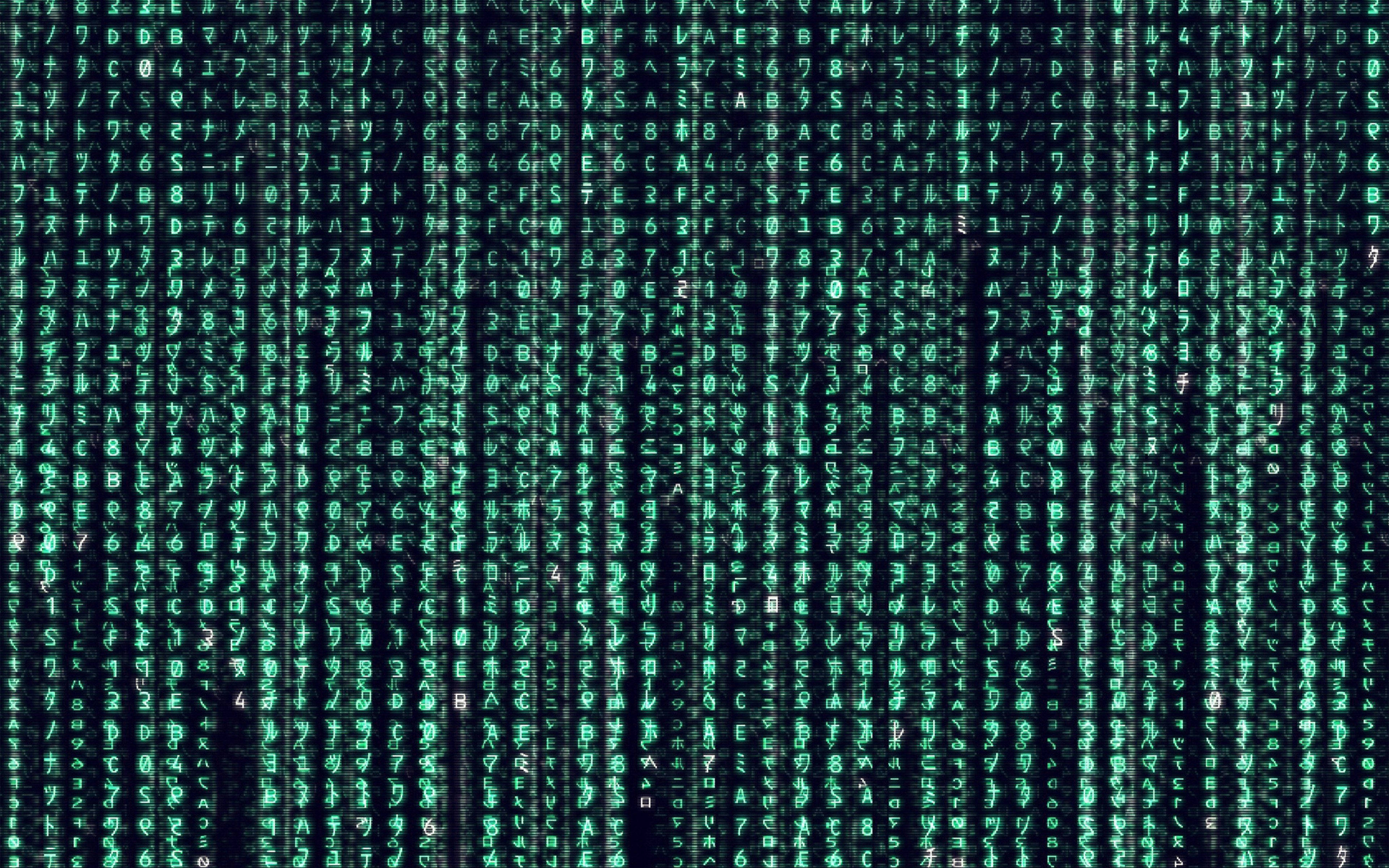 Matrix, green digital code, black background, 4K Desktop Wallpaper