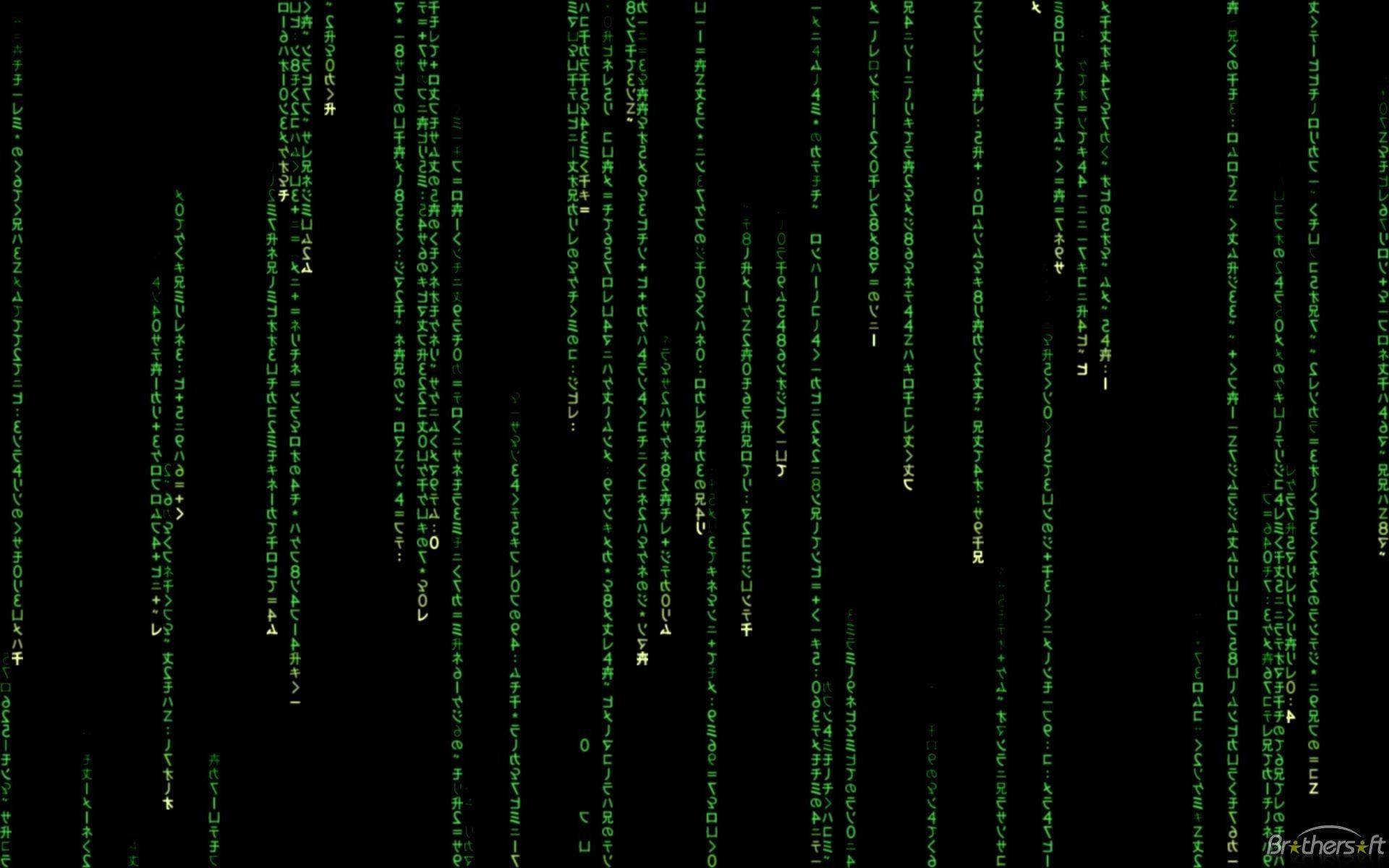 Matrix, neon green, Japanese text, Full HD Desktop Wallpaper