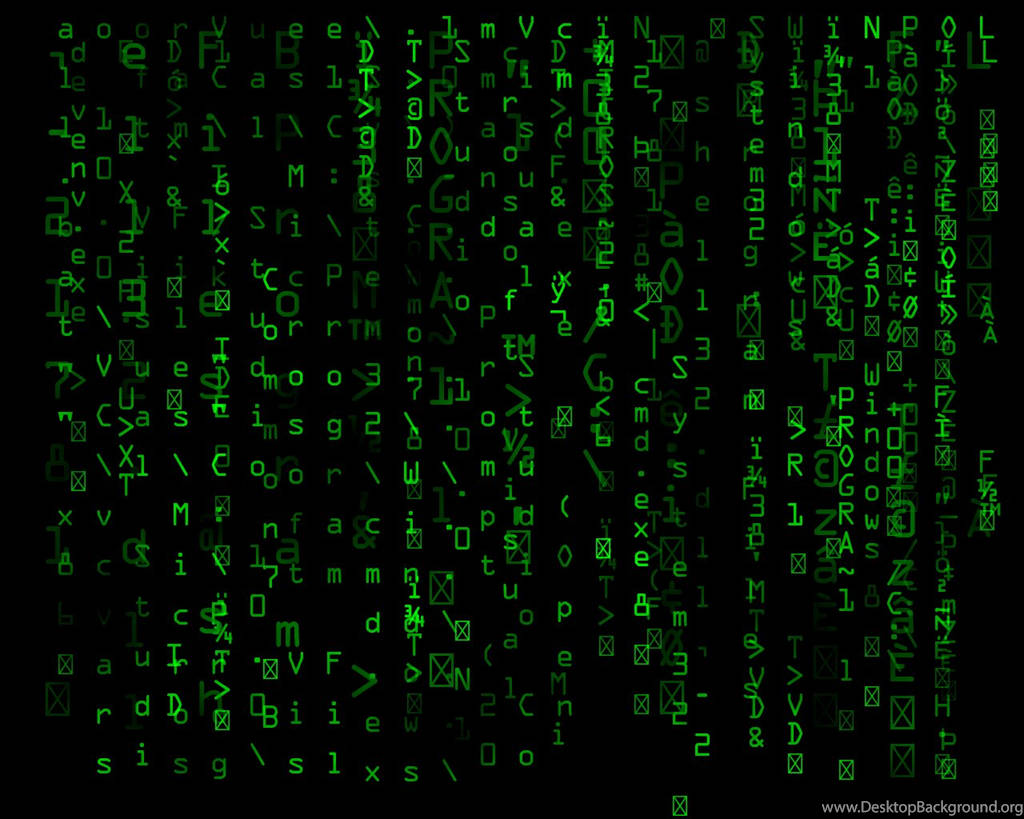neon green, alphanumeric matrix, digital code streams, SD Desktop Wallpaper