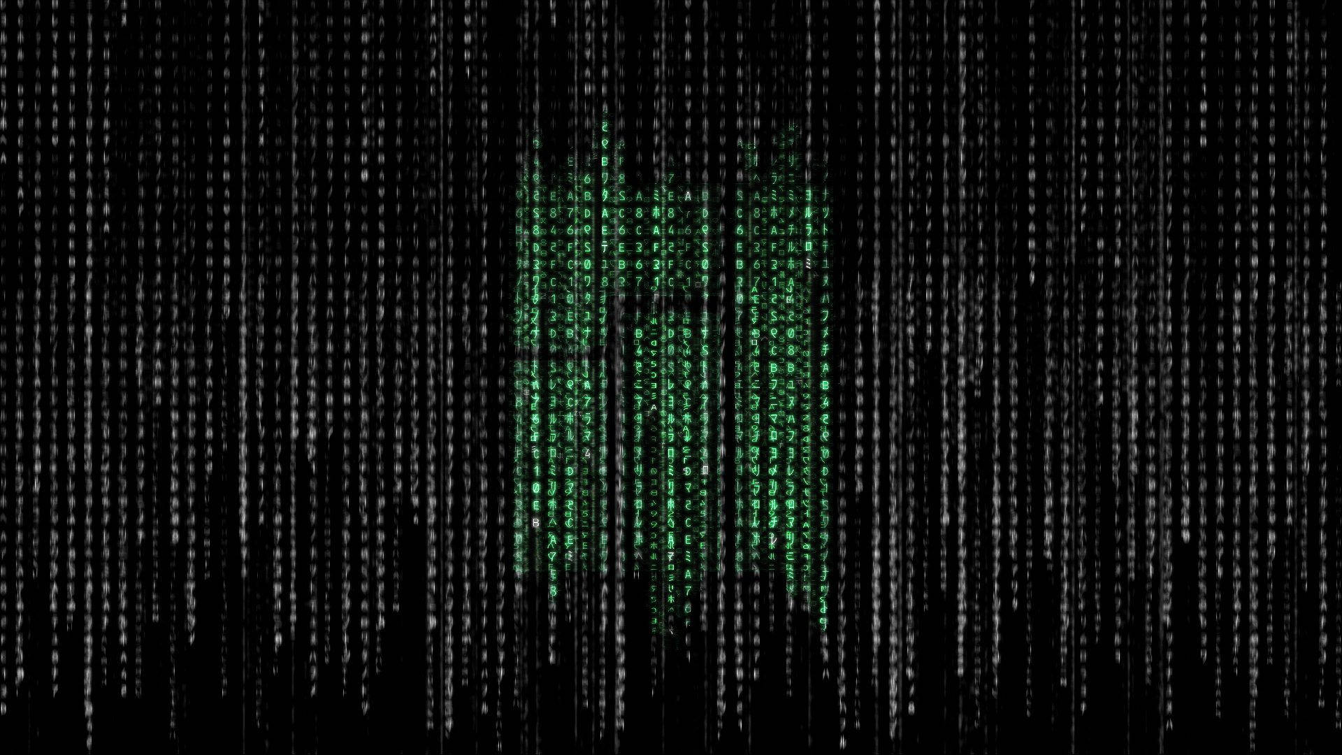 Matrix, green digital code, black void, Full HD Desktop Wallpaper