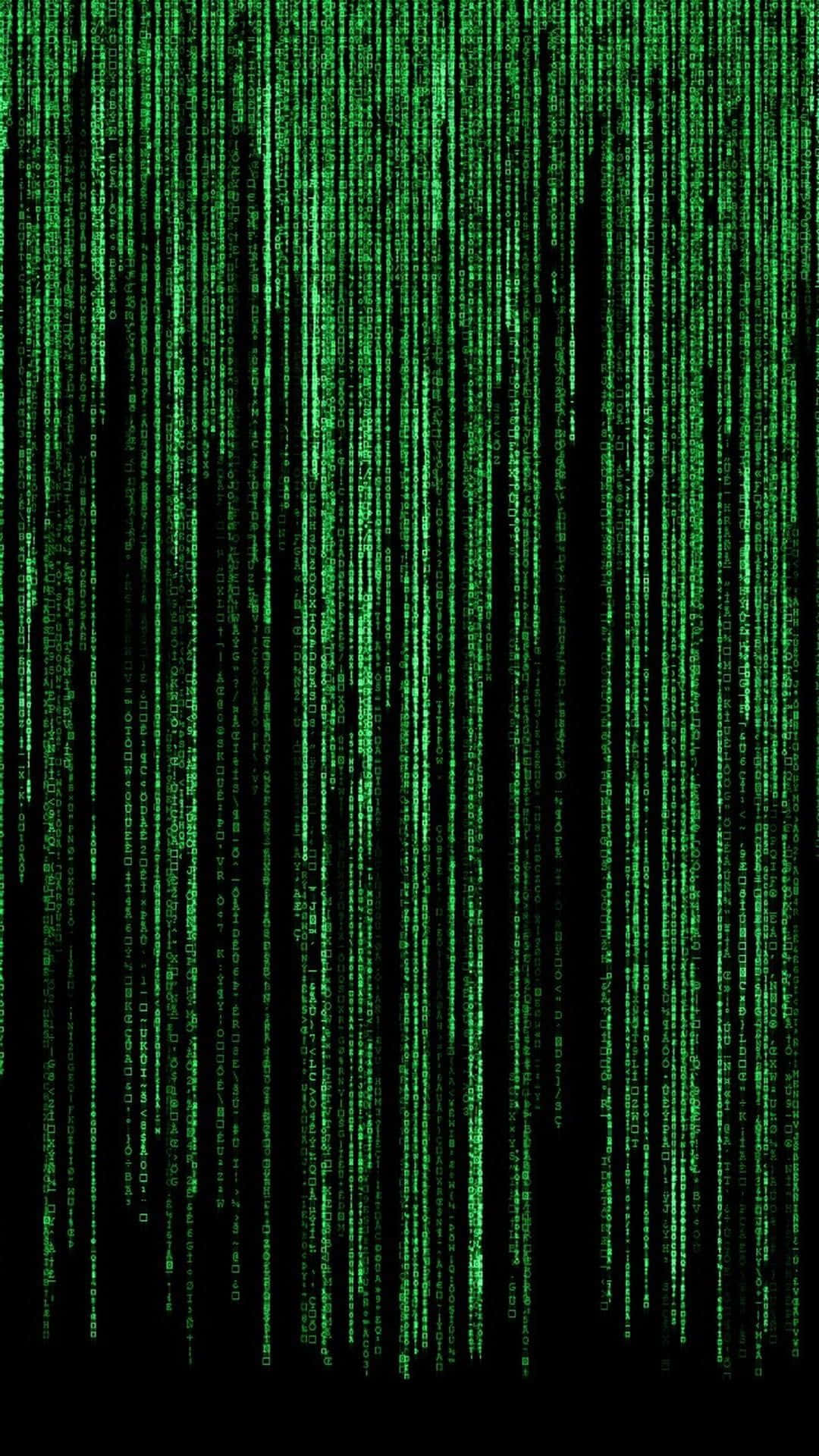 Matrix, green digital code, black background, Full HD Phone Wallpaper
