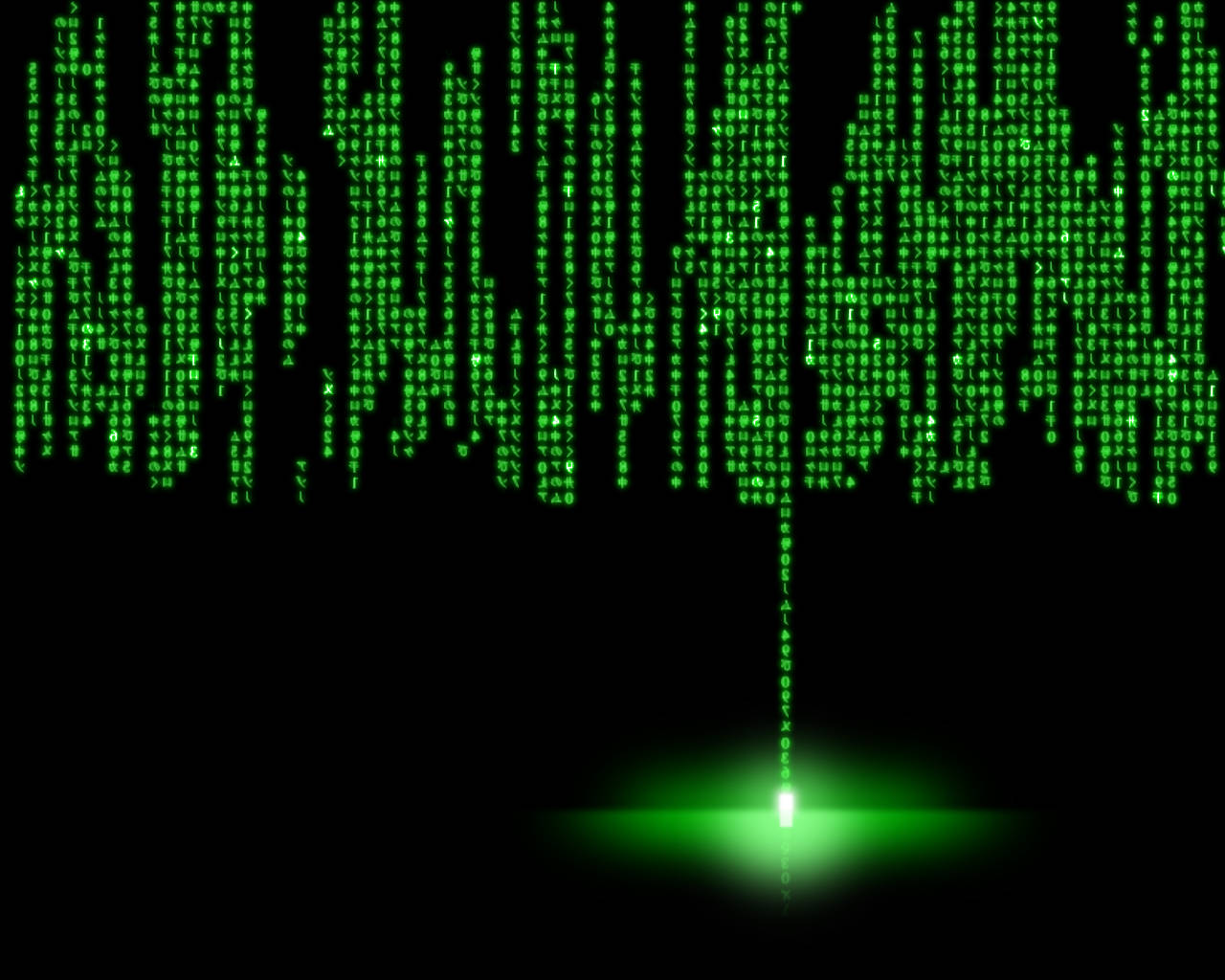 neon green matrix light drop, green digital code, black background, HD Desktop Wallpaper