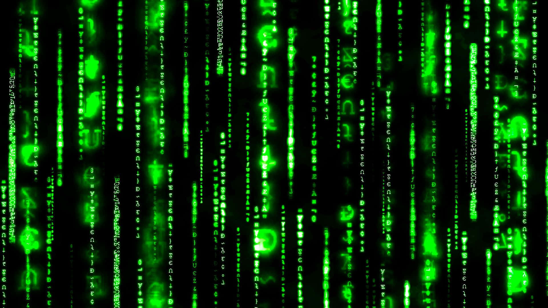 Matrix, green digital code, vertical cascade, Full HD Desktop Wallpaper