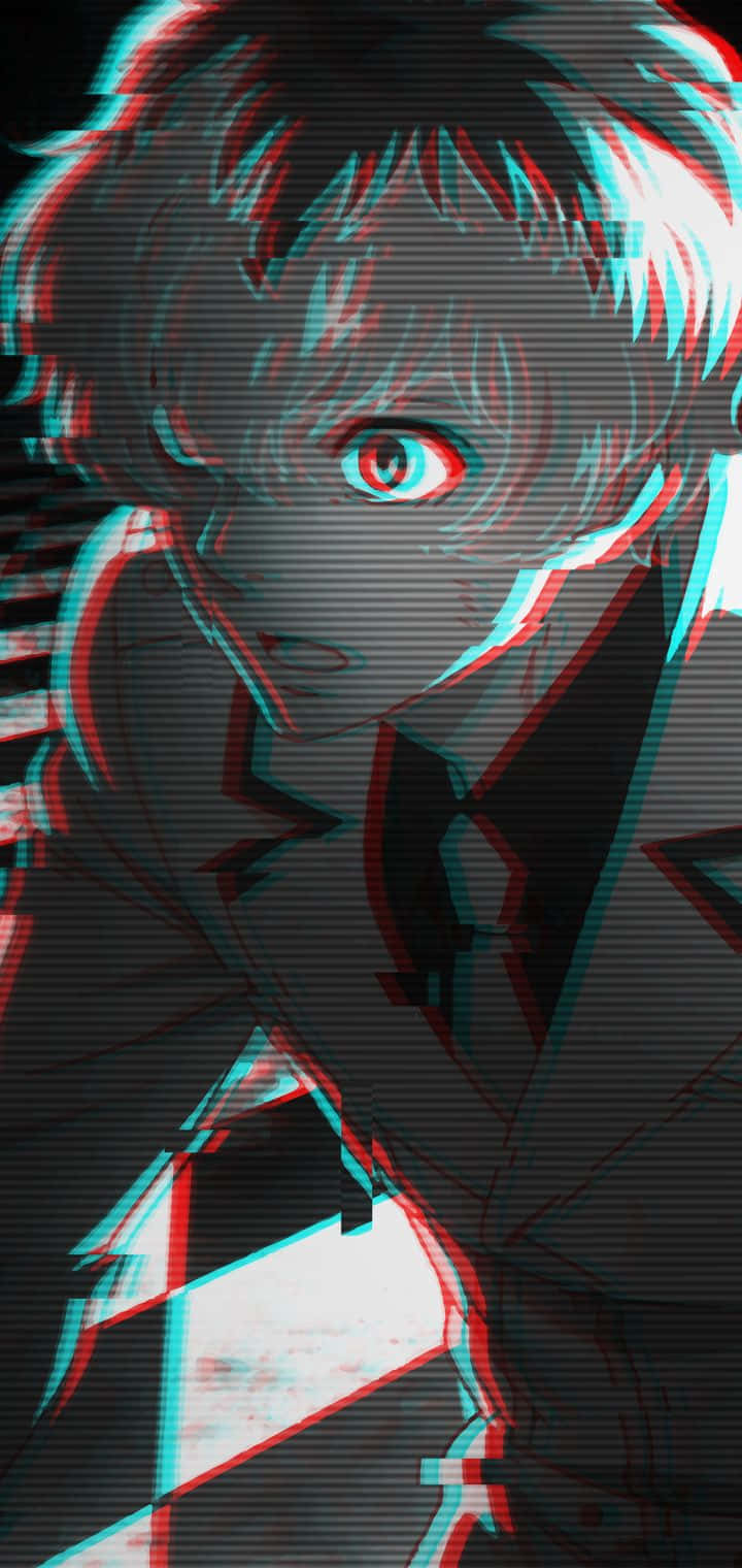 Matrix, glitch, red and cyan 3D glitch effects, HD Phone Wallpaper