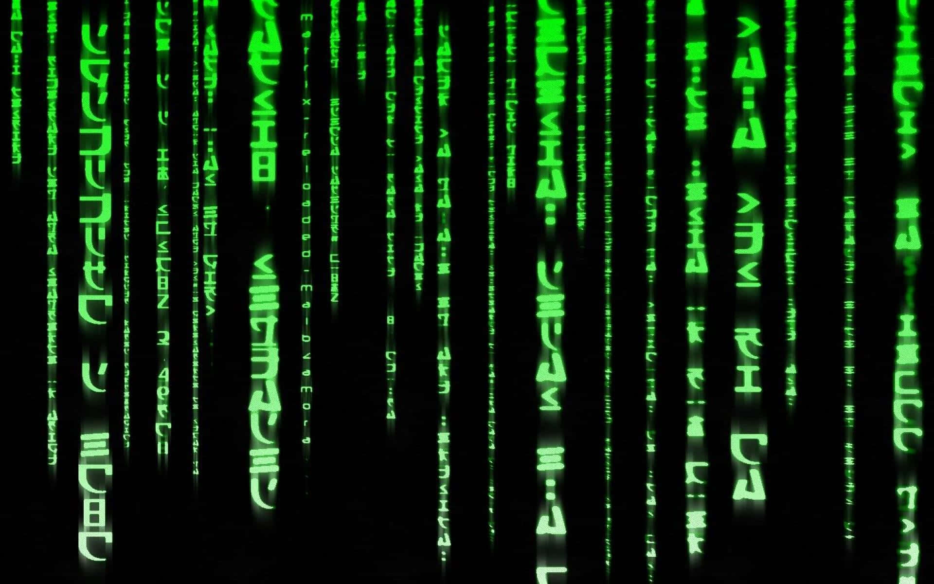 Matrix, green digital code, vertical streams, Full HD Desktop Wallpaper