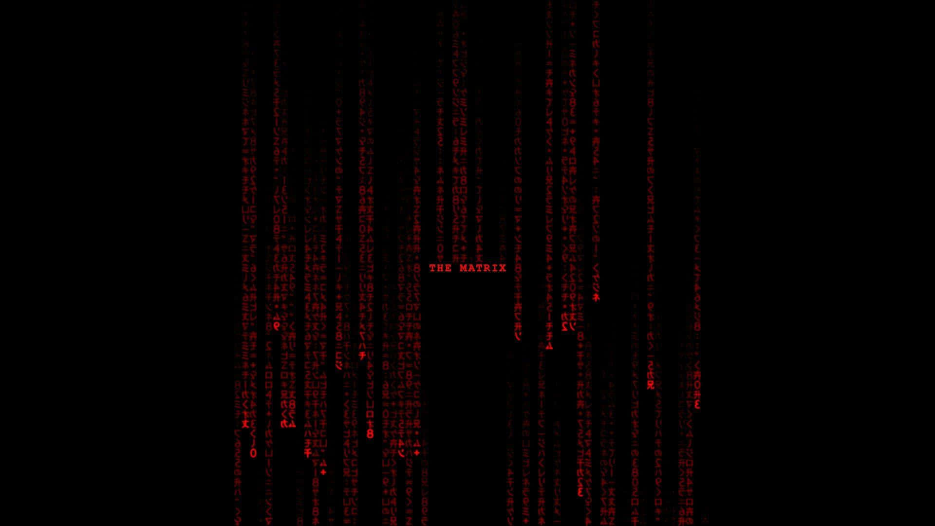 THE MATRIX, red digital code, black void, Full HD Desktop Wallpaper