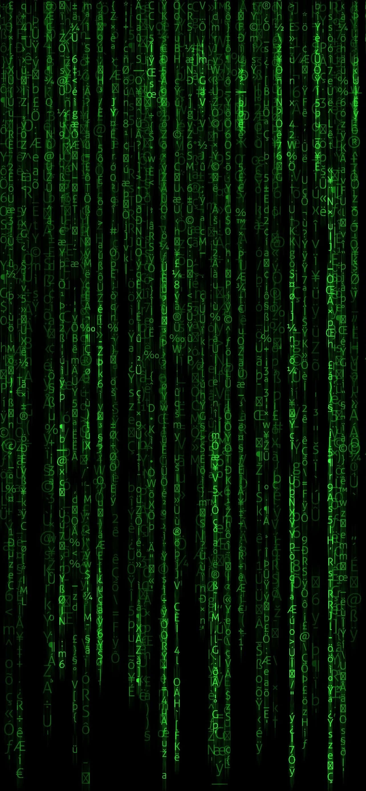 Matrix, green digital code, black background, 2K Phone Wallpaper
