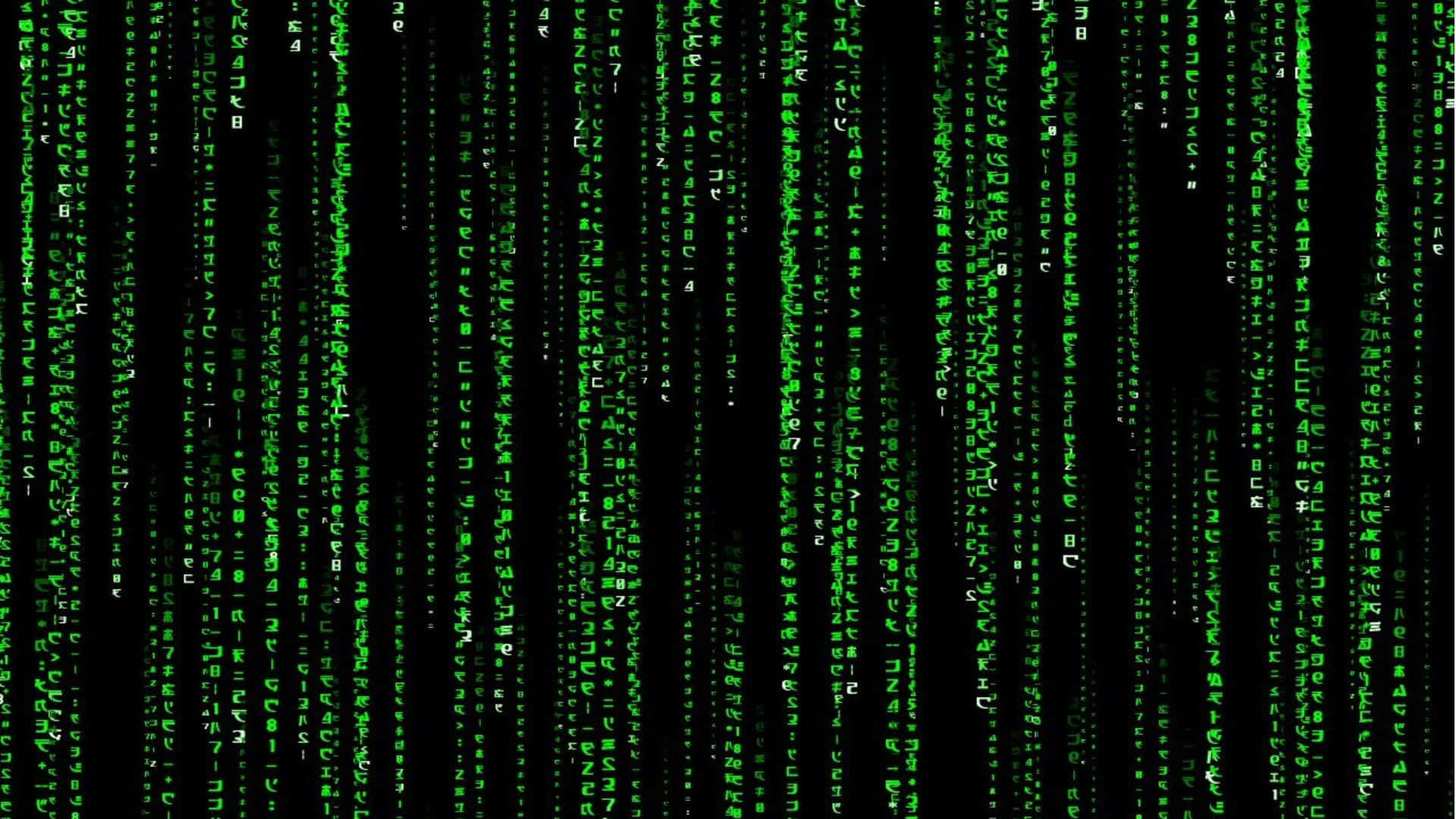 Matrix, green digital code, black void, Full HD Desktop Wallpaper