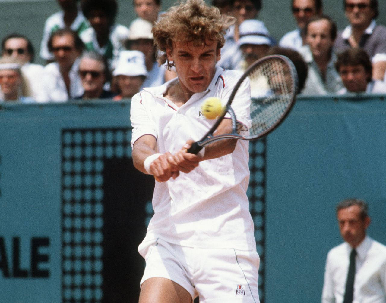 Mats Wilander, forehand receive, white gear, HD Desktop Wallpaper