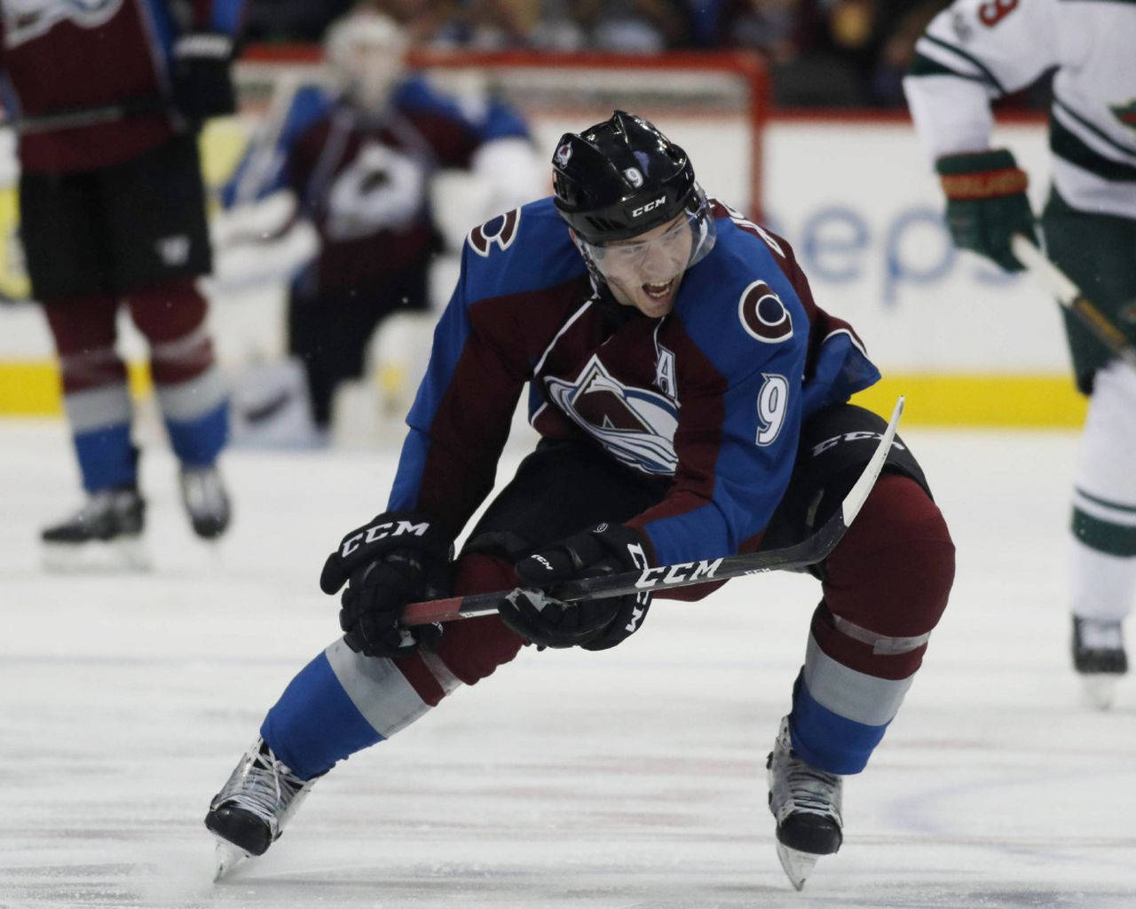 Matt Duchene, blue and maroon gear, ice, HD Desktop Wallpaper