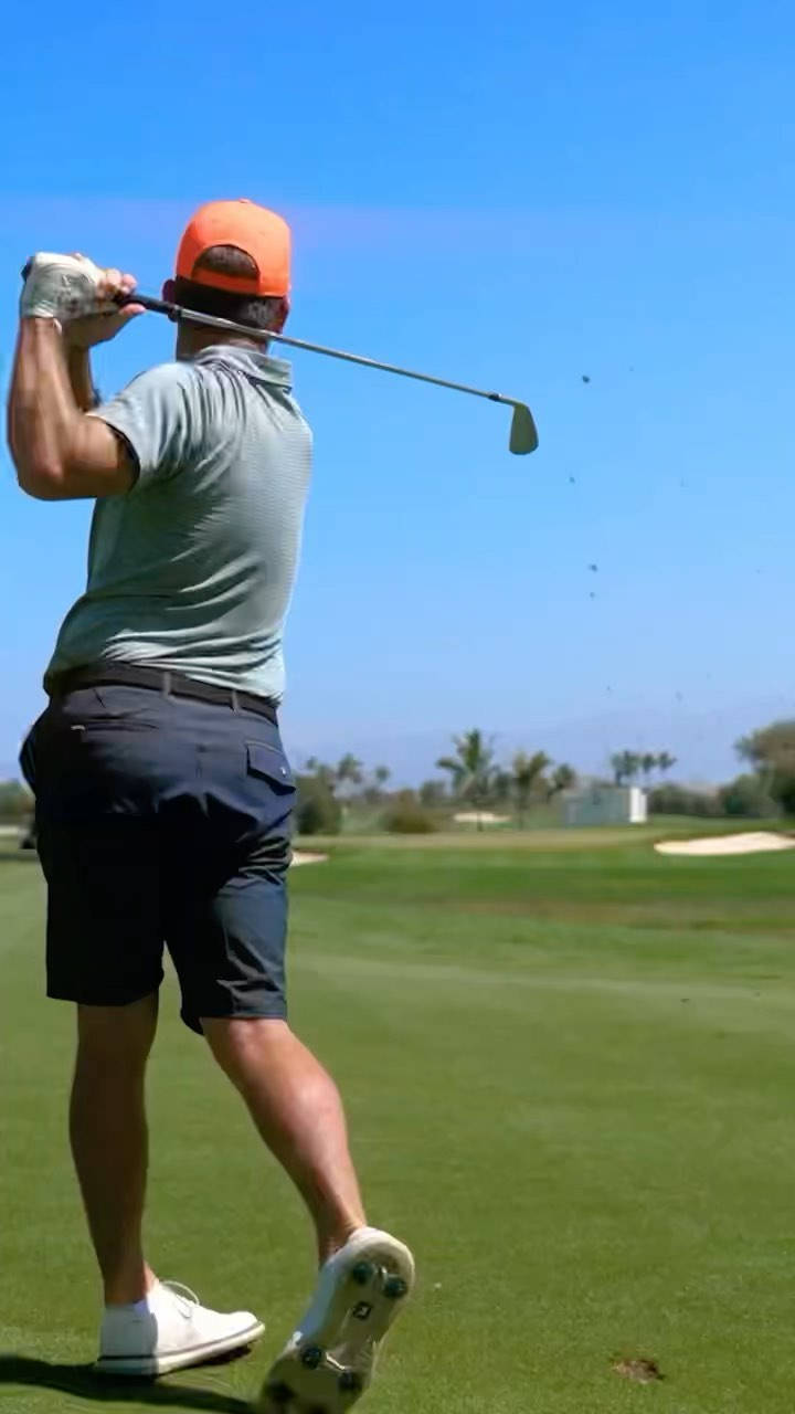 Matt Every, orange cap, sunny green course, HD Phone Wallpaper