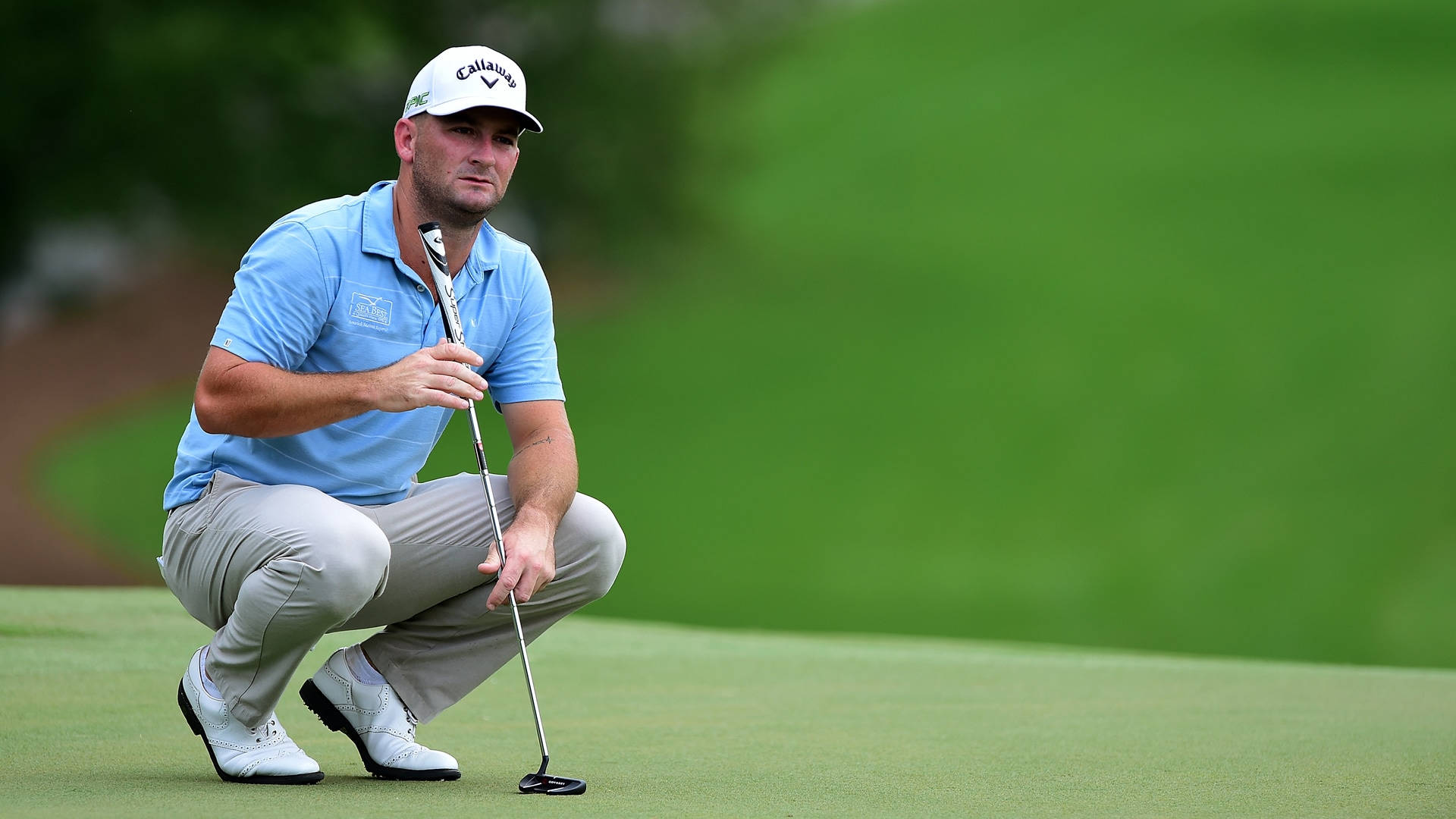 Matt Every, putter, vibrant green putting green, Full HD Desktop Wallpaper