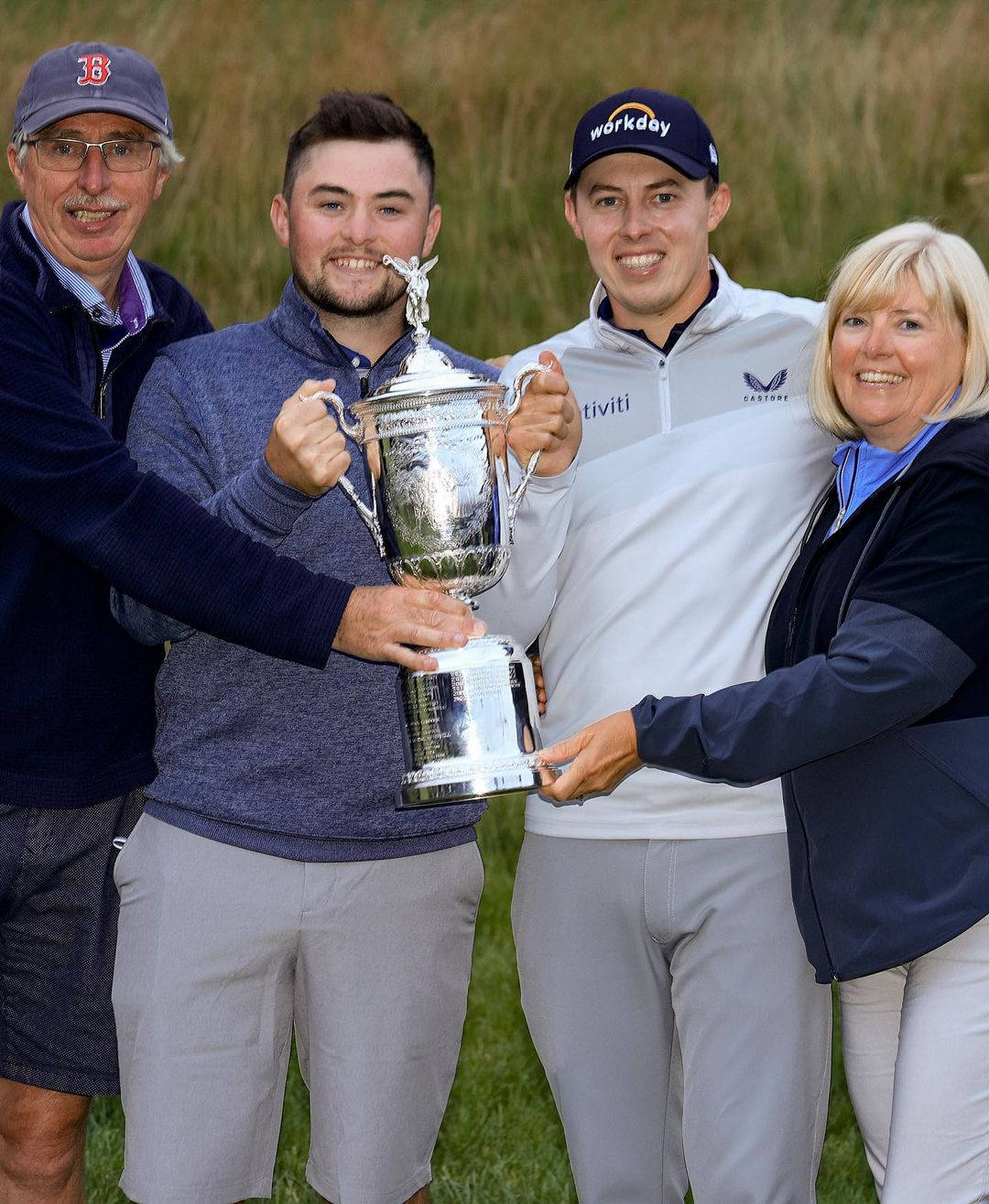 Matt Fitzpatrick, trophy, golf attire, HD Phone Wallpaper