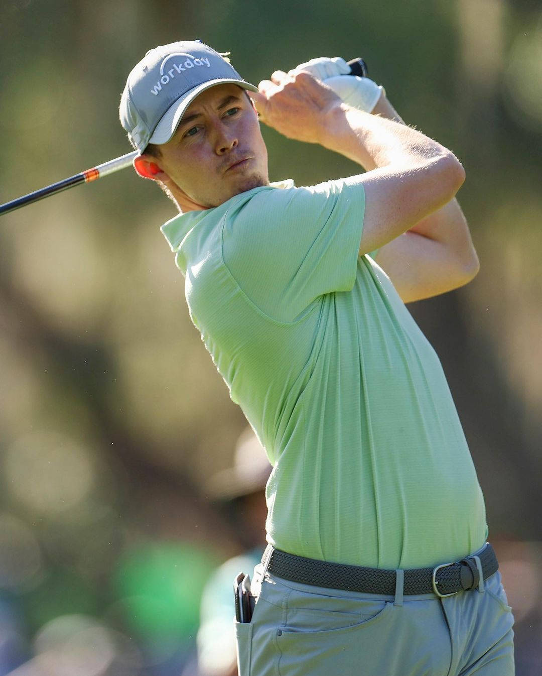 Matt Fitzpatrick, light green shirt, cap, HD Phone Wallpaper