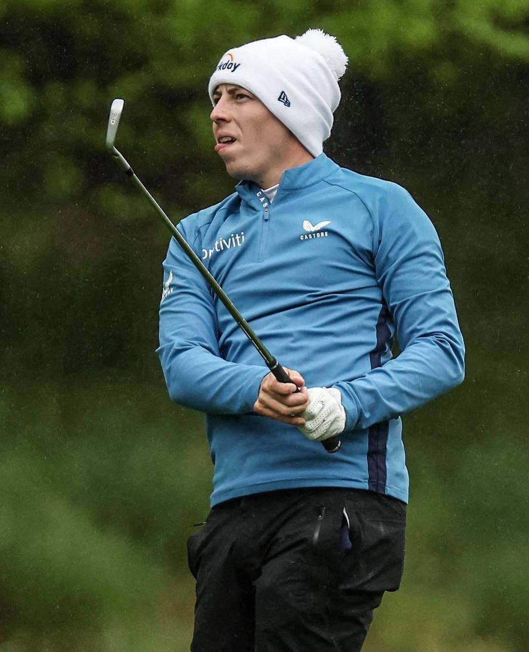 Matt Fitzpatrick, white beanie, blue jacket, HD Phone Wallpaper