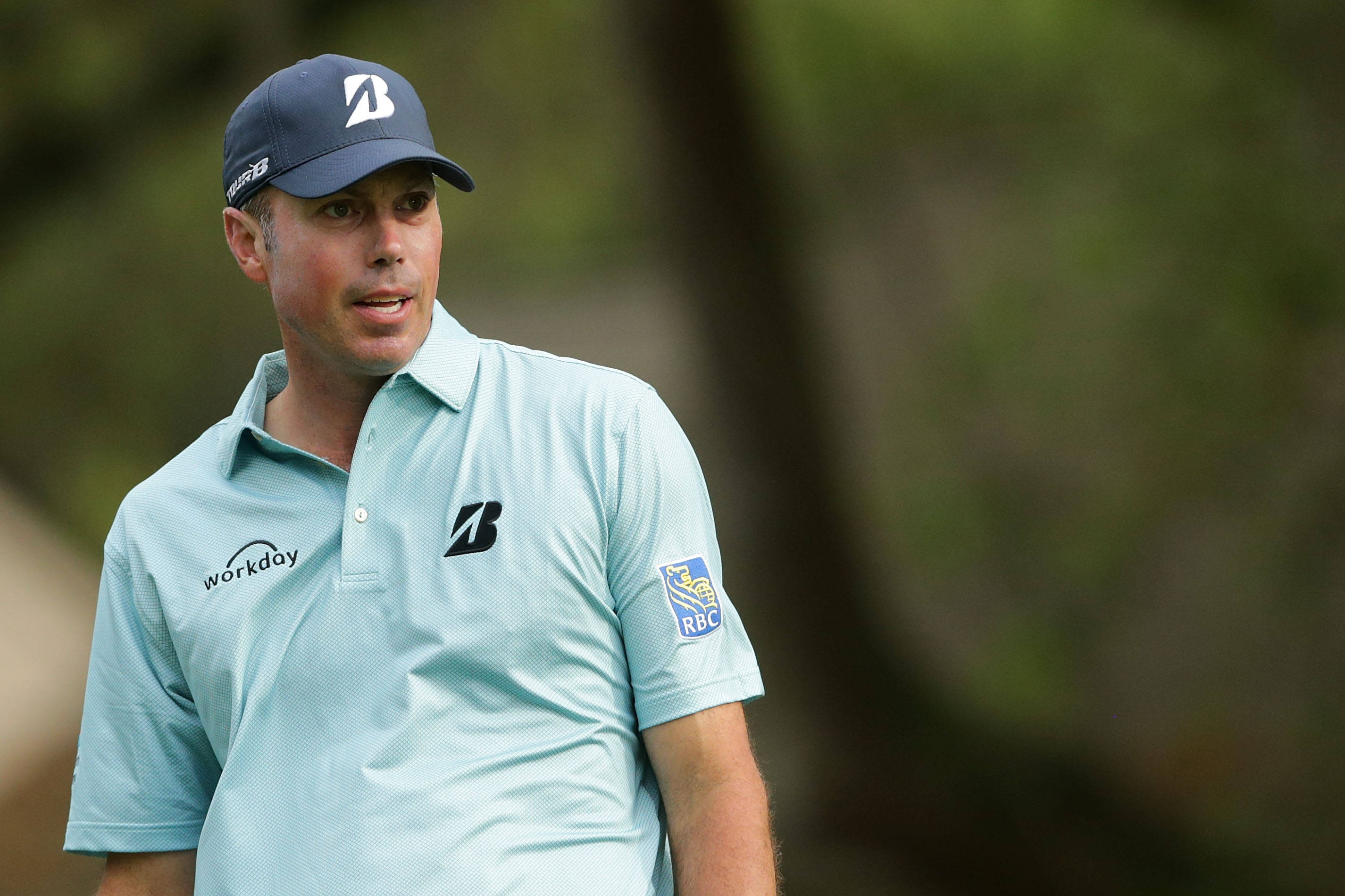 Matt Kuchar, light blue polo, navy cap, 2K Desktop Wallpaper