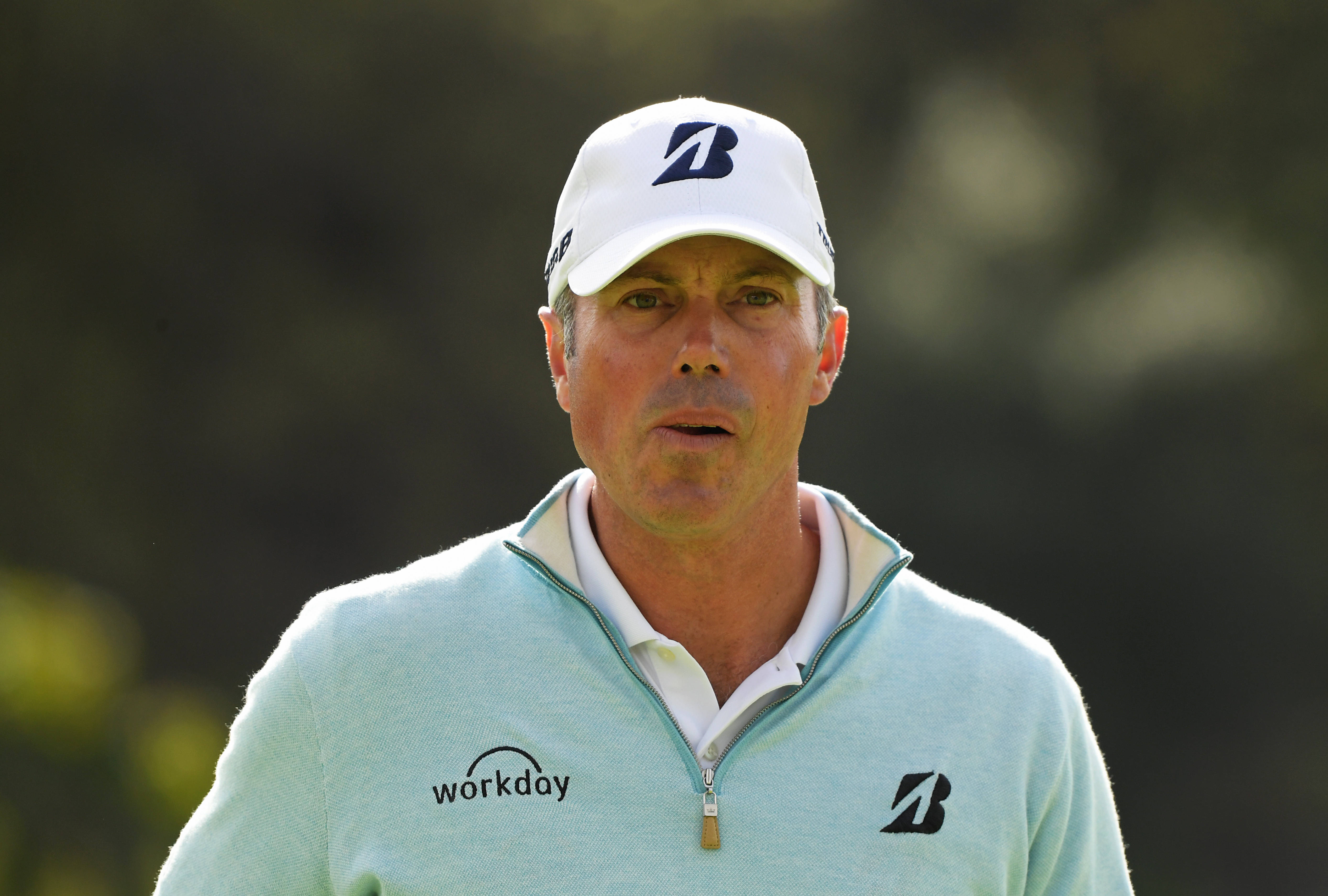 Matt Kuchar, light blue sweater, white cap, 4K Desktop Wallpaper