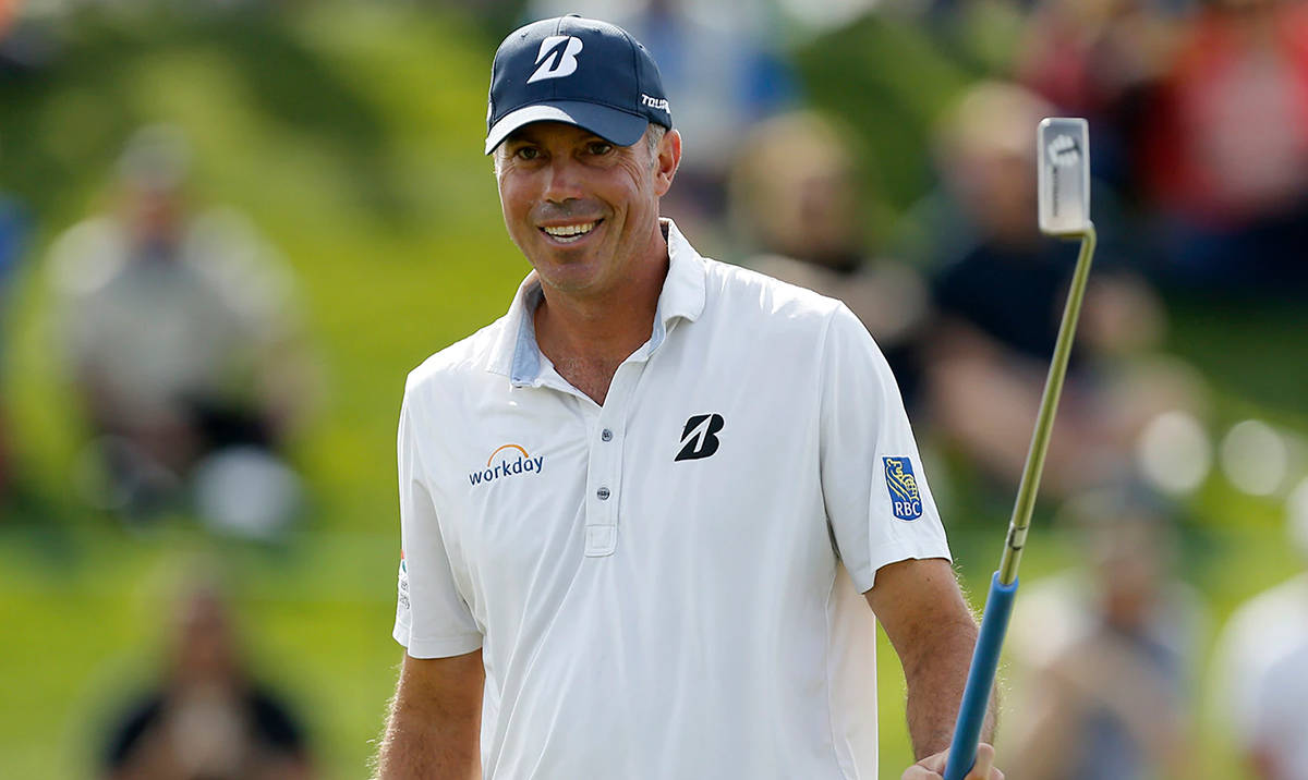 Matt Kuchar, golf club, white polo, SD Desktop Wallpaper
