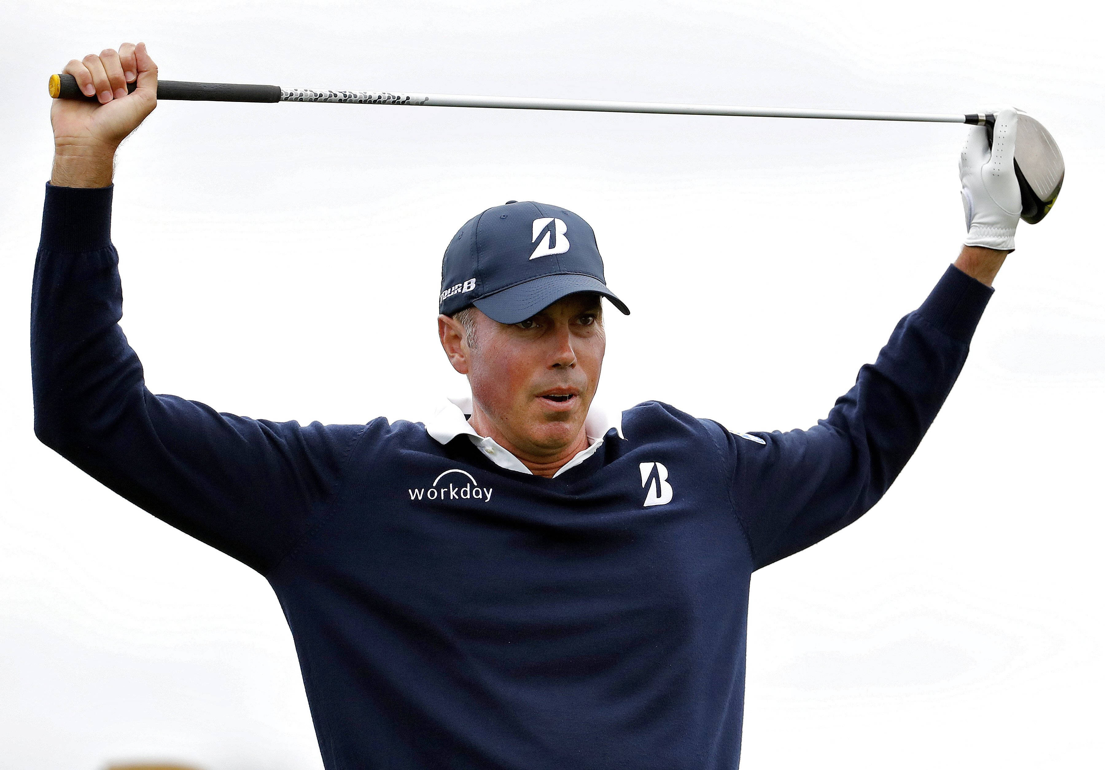 Matt Kuchar, golf club, navy blue workday shirt, 2K Desktop Wallpaper