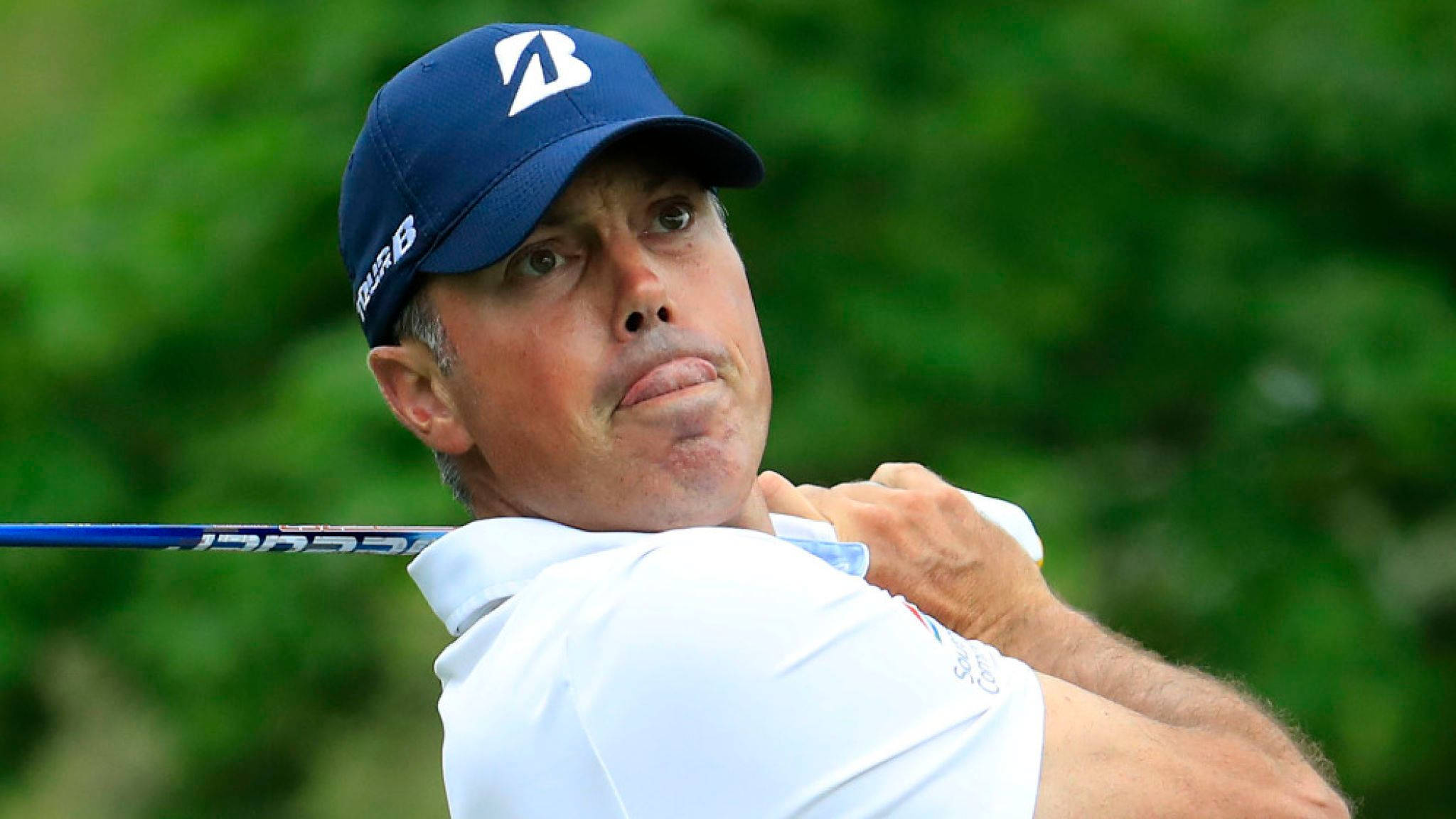 Matt Kuchar, tongue out, blue cap, Full HD Desktop Wallpaper