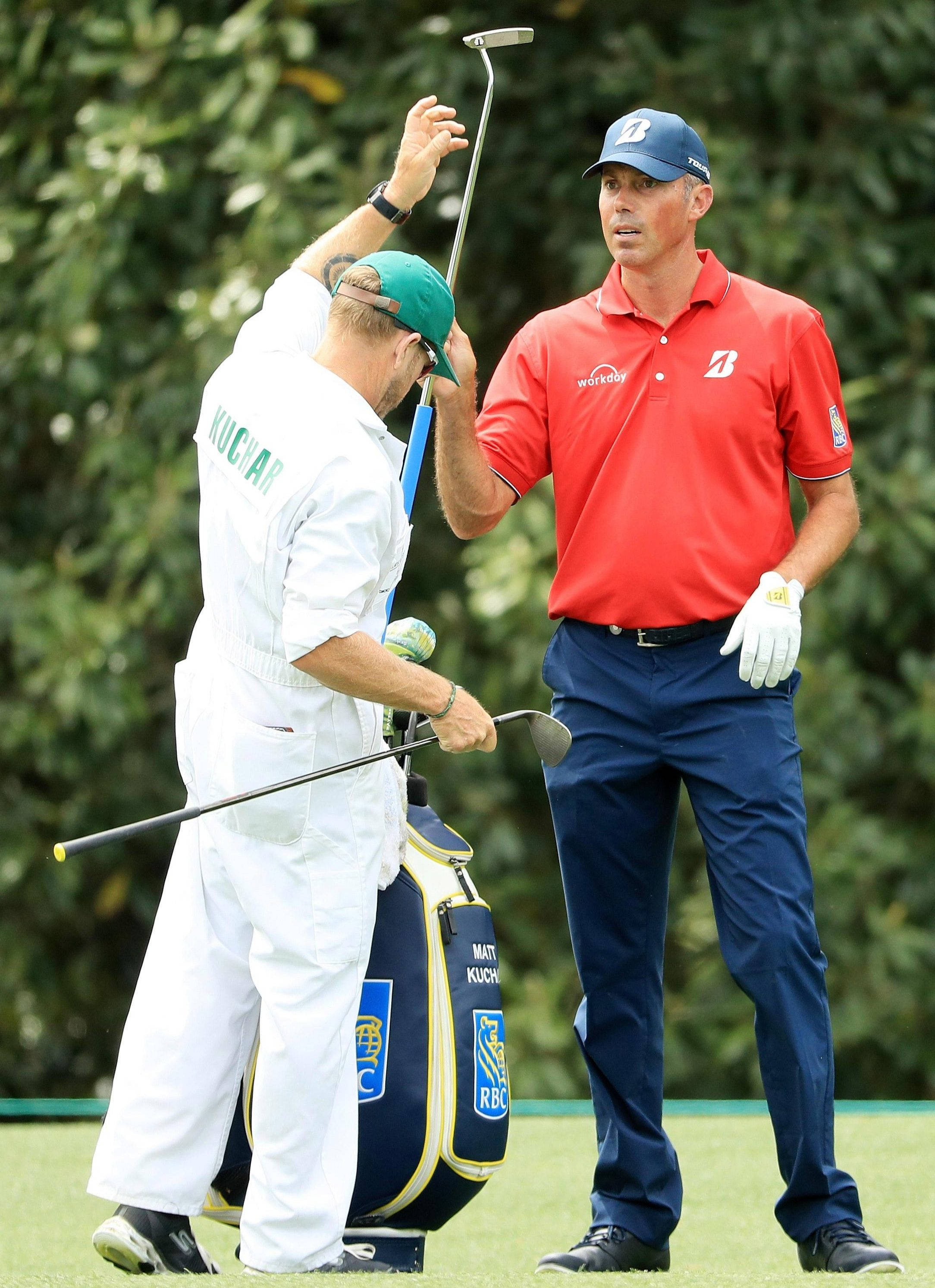Matt Kuchar, red shirt, blue cap, 2K Phone Wallpaper