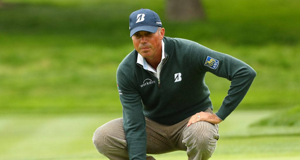 Matt Kuchar, dark green sweater, lush green fairway, SD Desktop Wallpaper