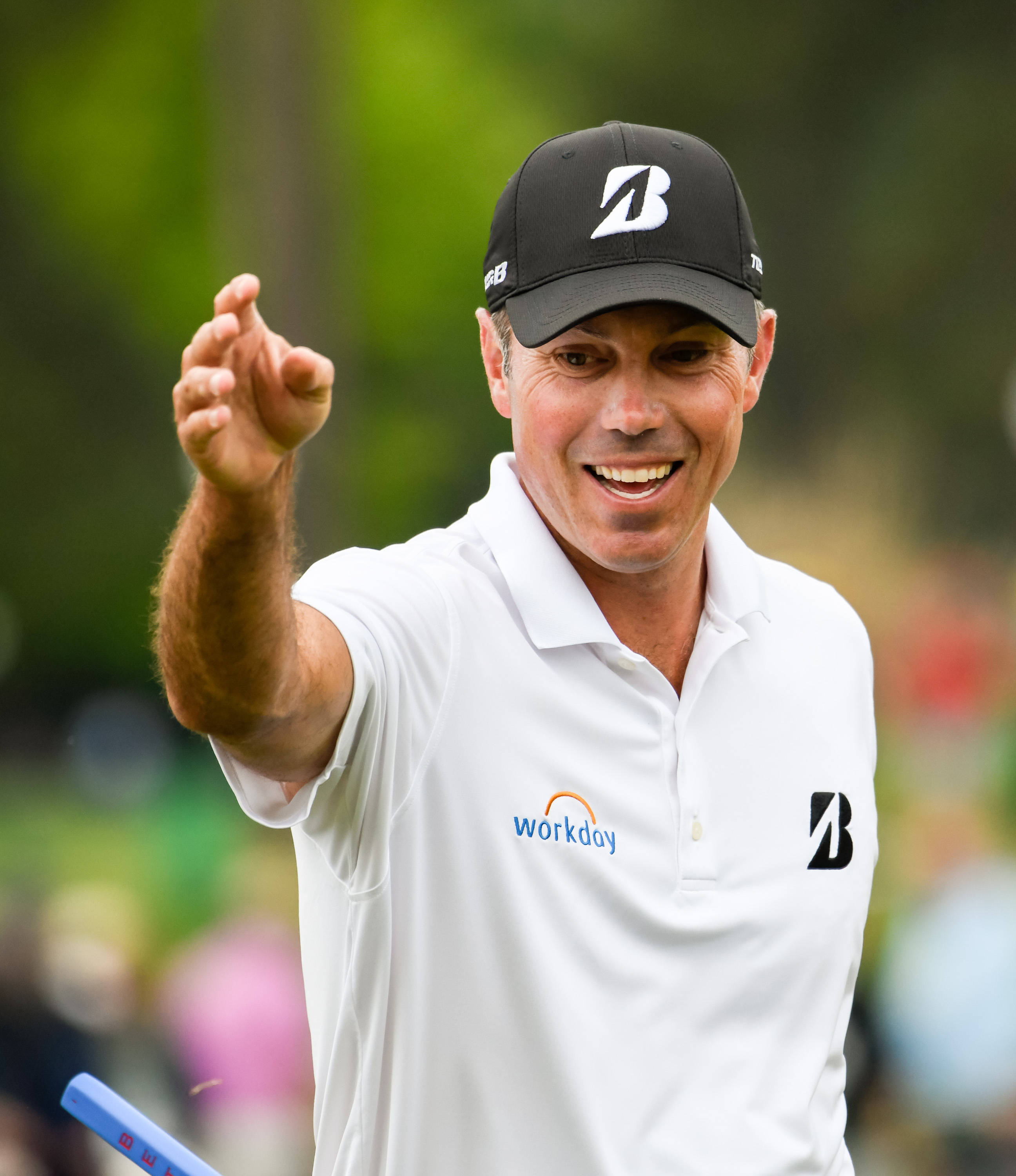 Matt Kuchar, white polo, black cap, 2K Phone Wallpaper