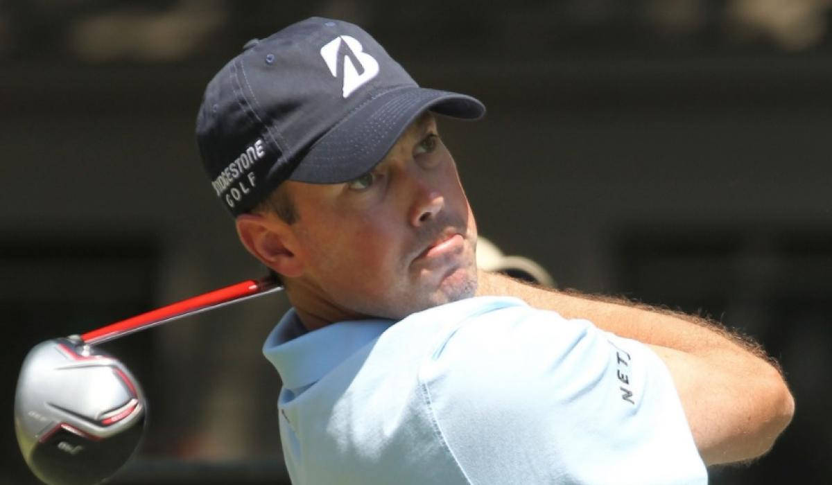 Matt Kuchar, Bridgestone cap, light blue shirt, SD Desktop Wallpaper