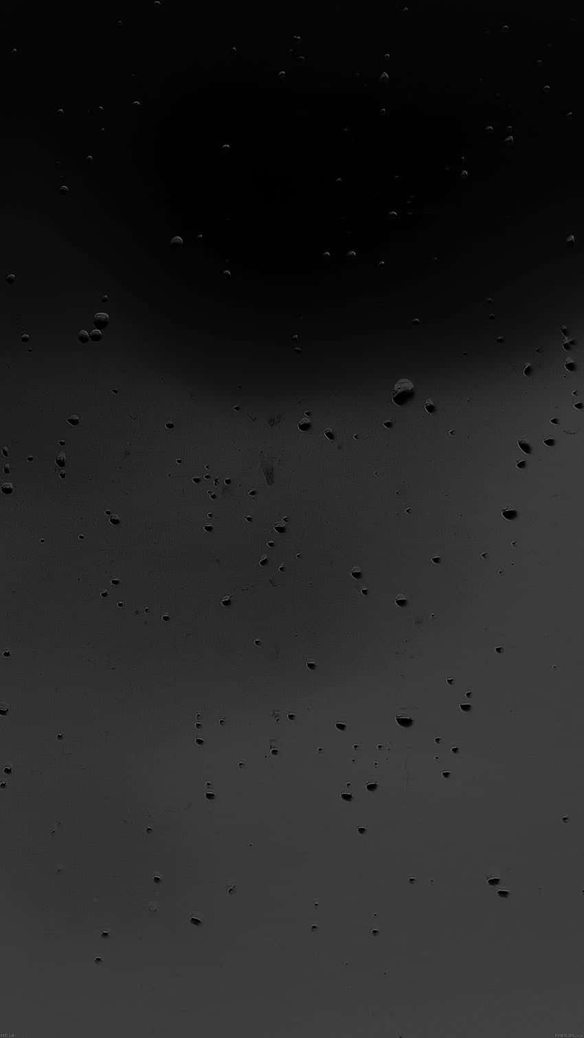 Matte Black iPhone, water droplets, monochrome cosmic scene, HD Phone Wallpaper