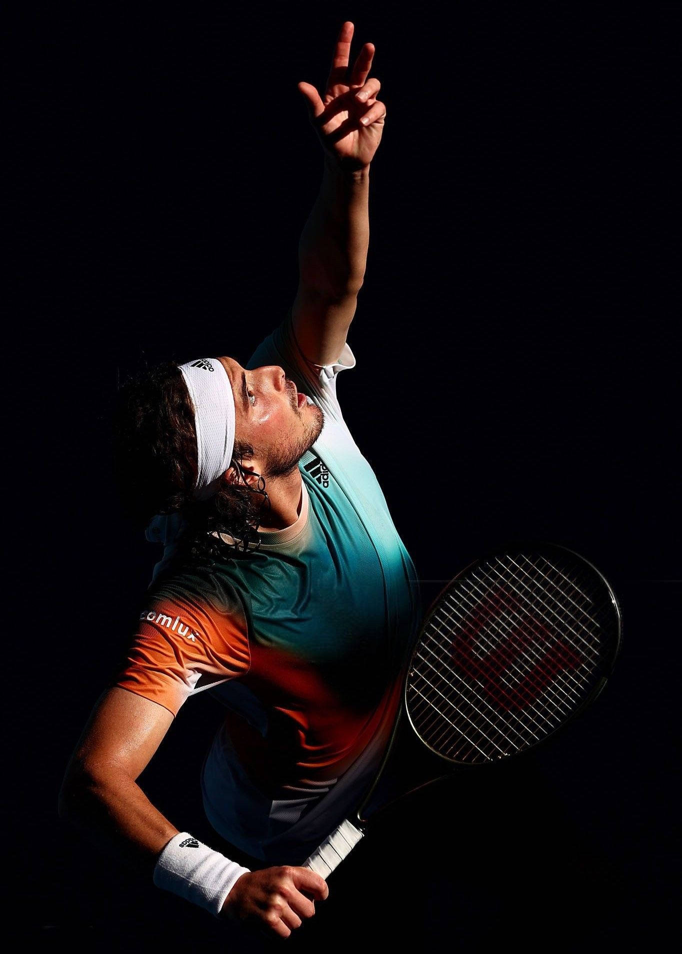 Matteo Berrettini, tennis player, mid-serve, HD Phone Wallpaper
