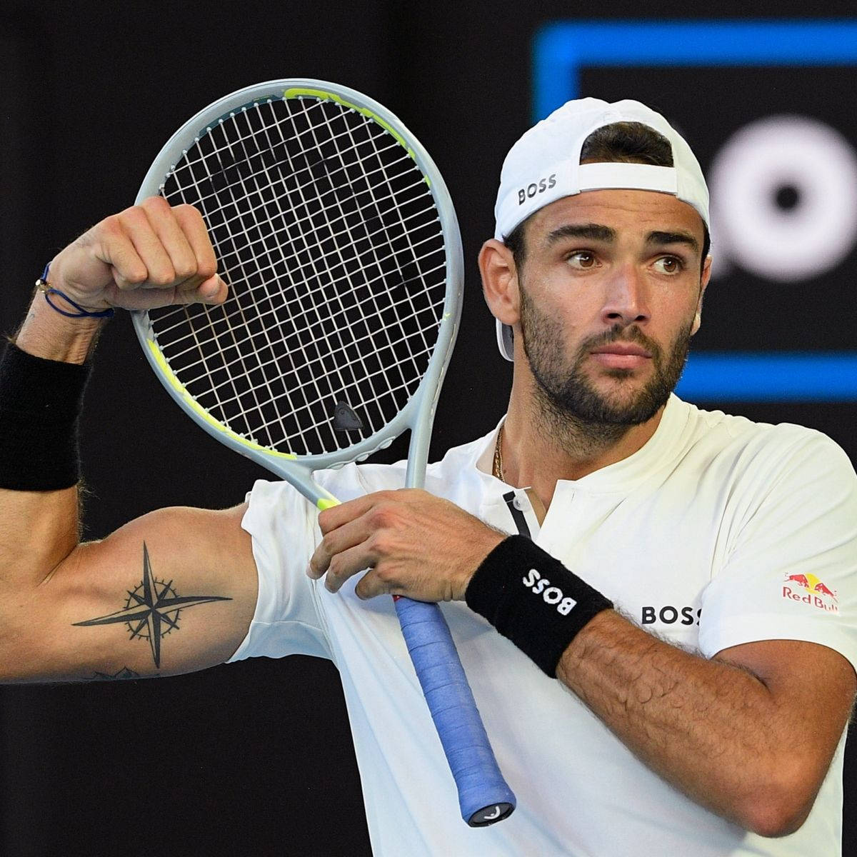Matteo Berrettini, tennis player, racket, SD Desktop Wallpaper