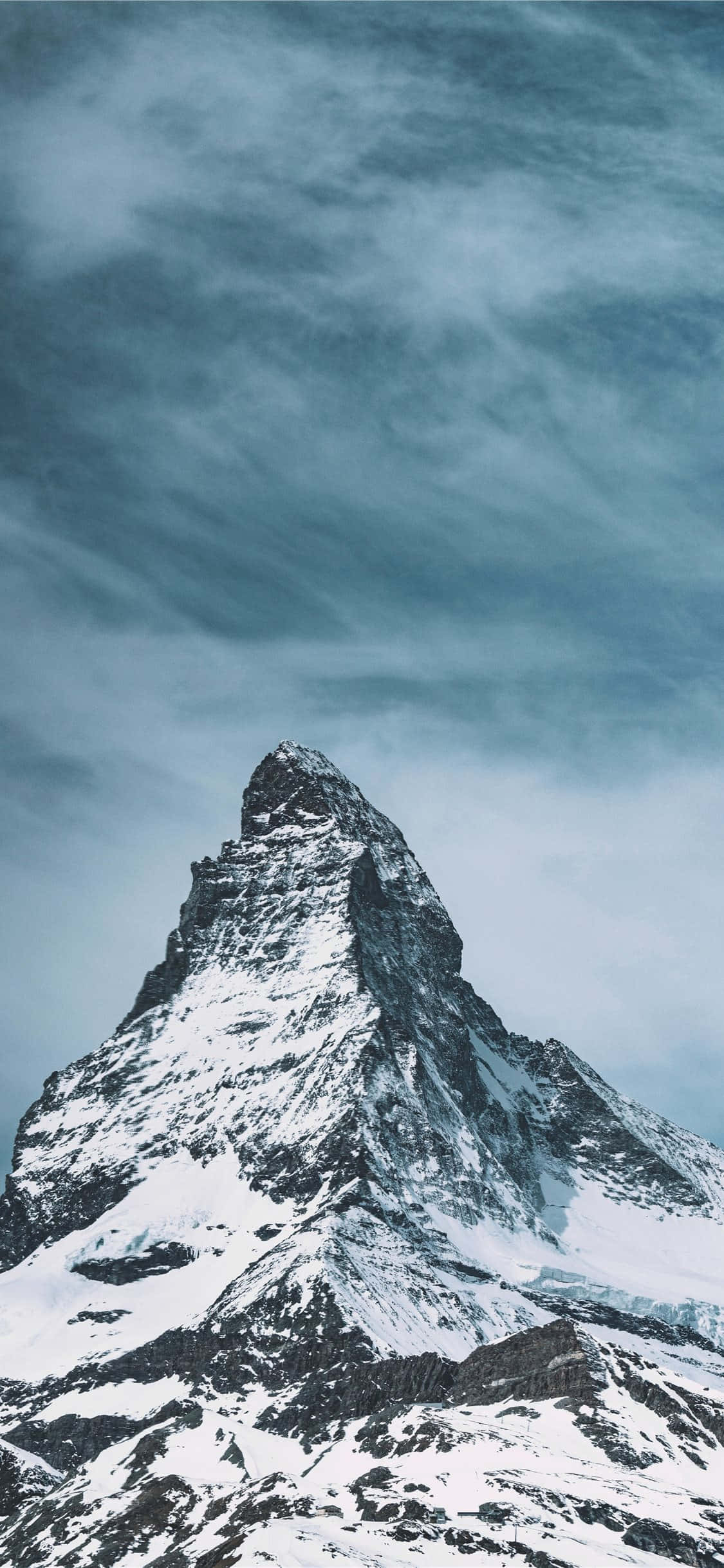 Matterhorn, snow-capped mountain peak, overcast sky, Full HD Phone Wallpaper