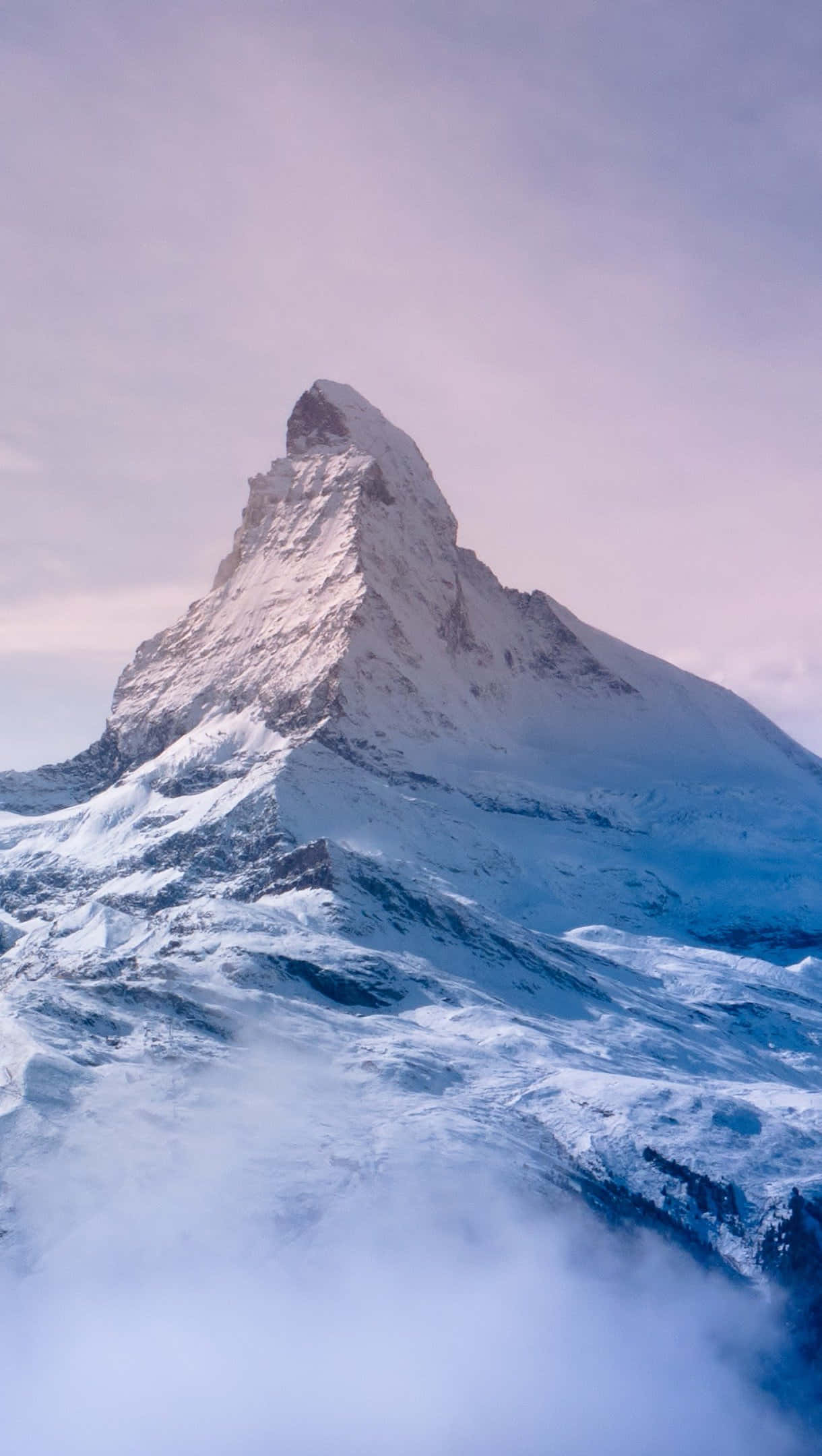 Matterhorn, snow-capped, swirling clouds, Full HD Phone Wallpaper