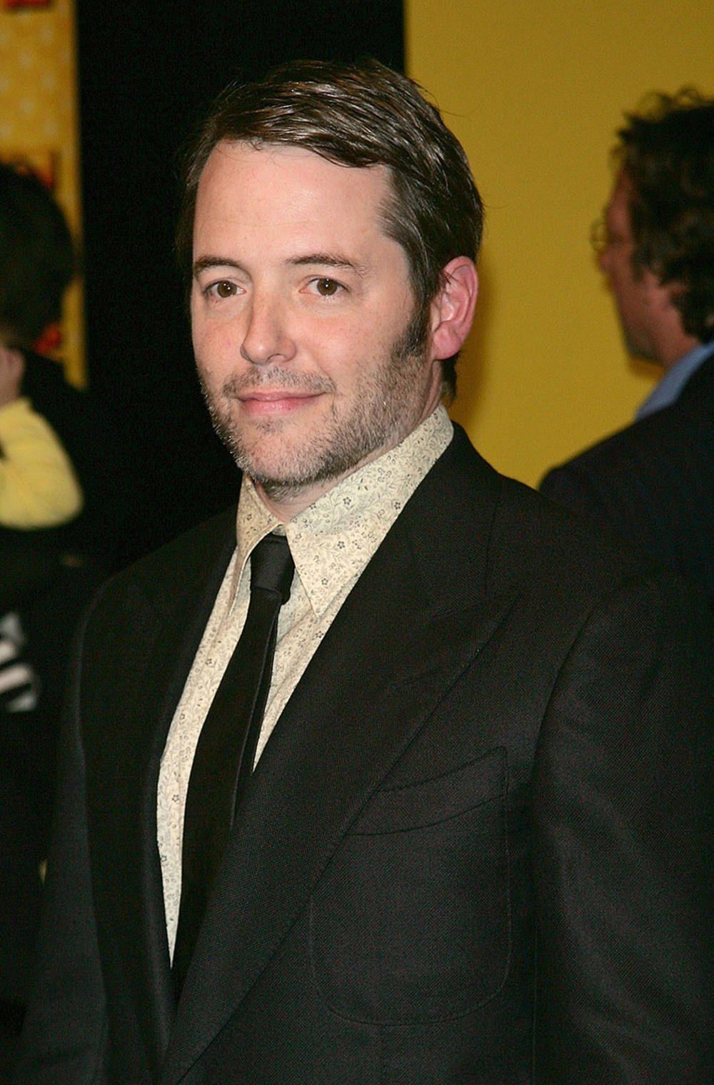 Matthew Broderick, black suit, patterned shirt, HD Phone Wallpaper