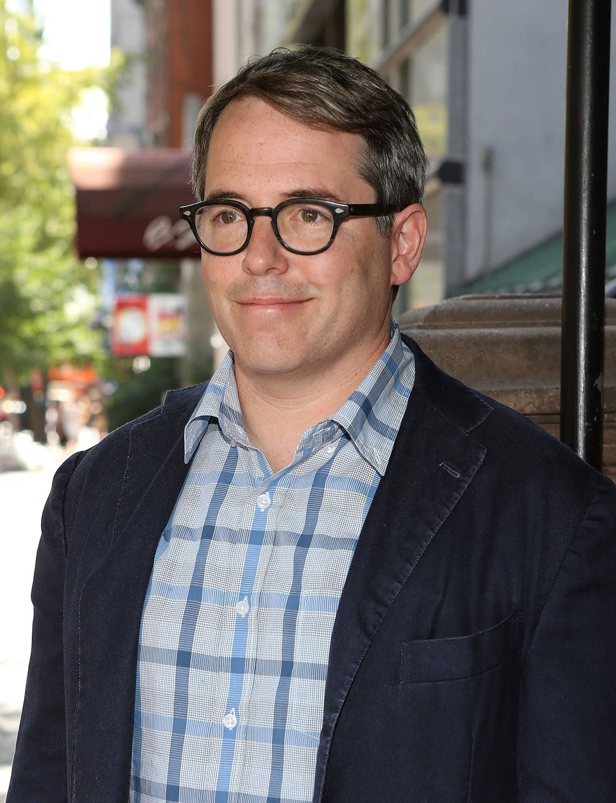 Matthew Broderick, glasses, plaid shirt, HD Phone Wallpaper