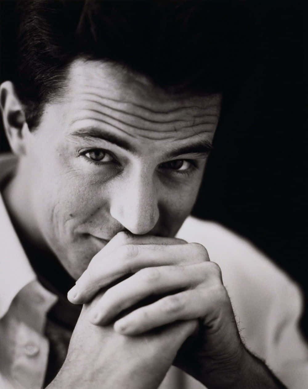 Matthew Perry, black and white, close-up portrait, SD Phone Wallpaper