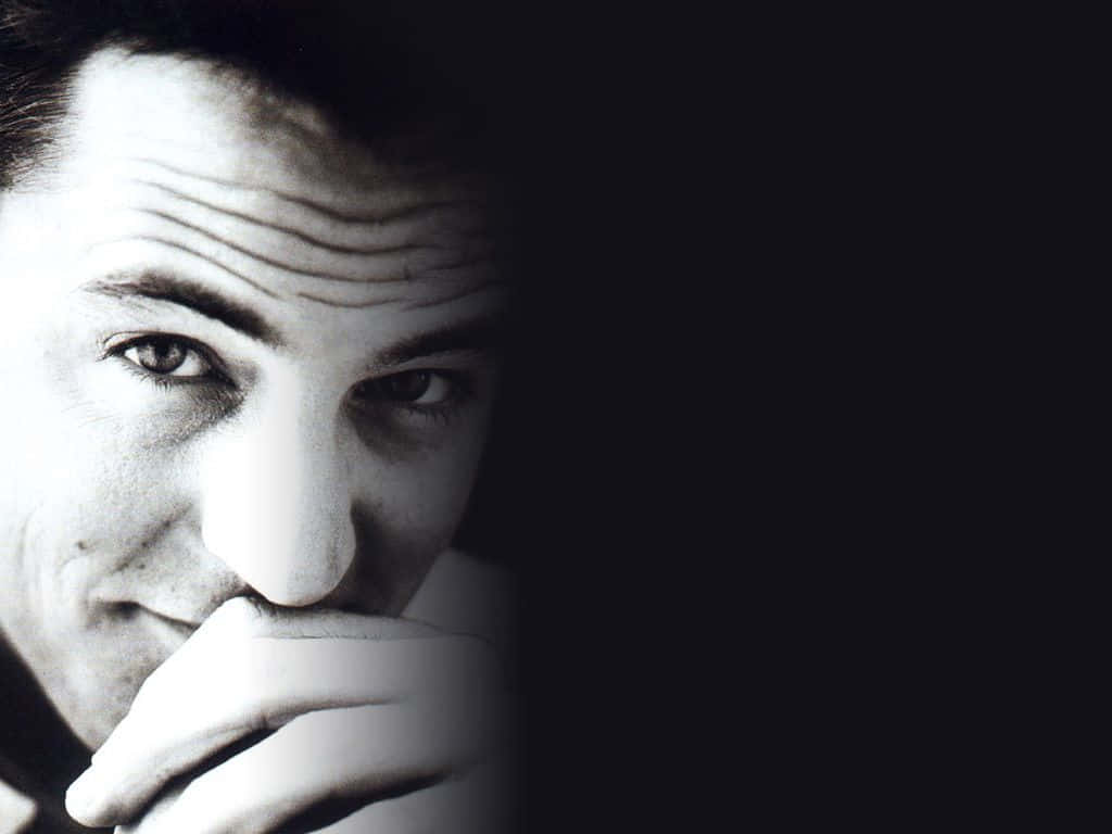 Matthew Perry, black and white, close-up, SD Desktop Wallpaper