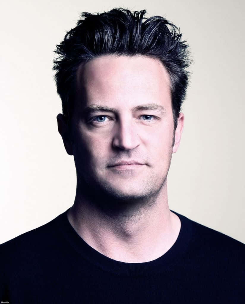 Matthew Perry, dark tousled hair, intense blue eyes, SD Phone Wallpaper