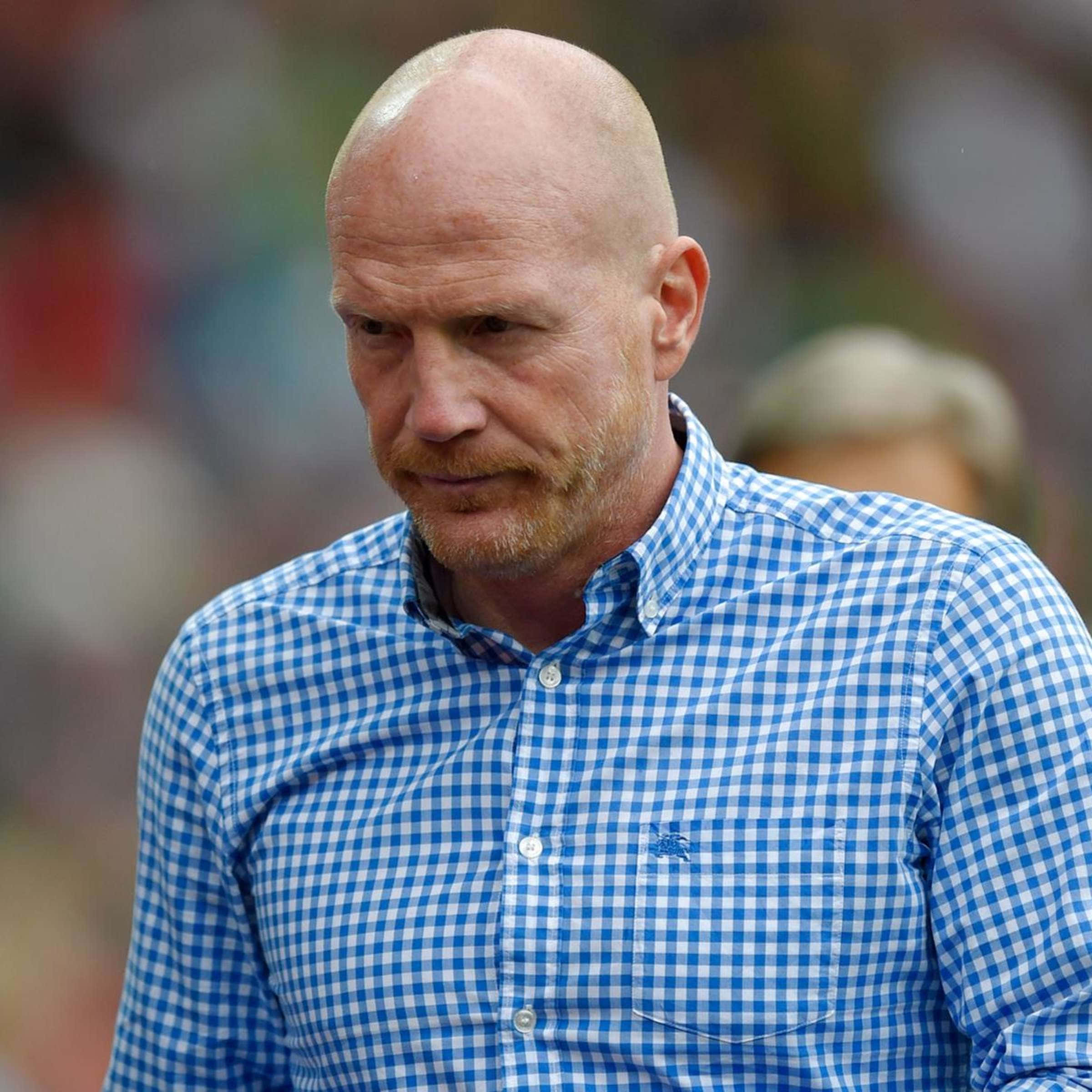 Matthias Sammer, blue and white checkered shirt, bald man, Full HD Desktop Wallpaper