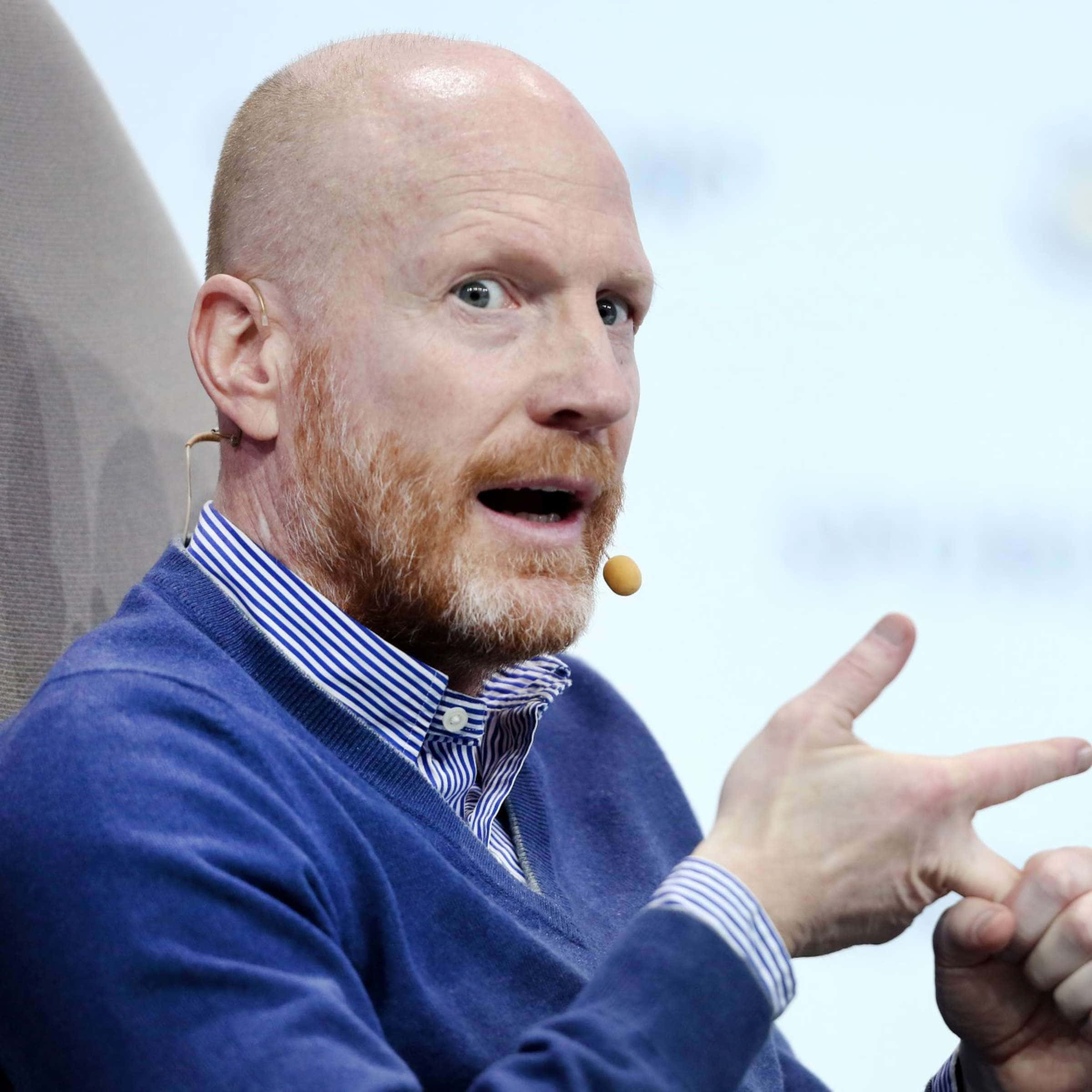 Matthias Sammer, blue sweater, striped shirt, Full HD Desktop Wallpaper