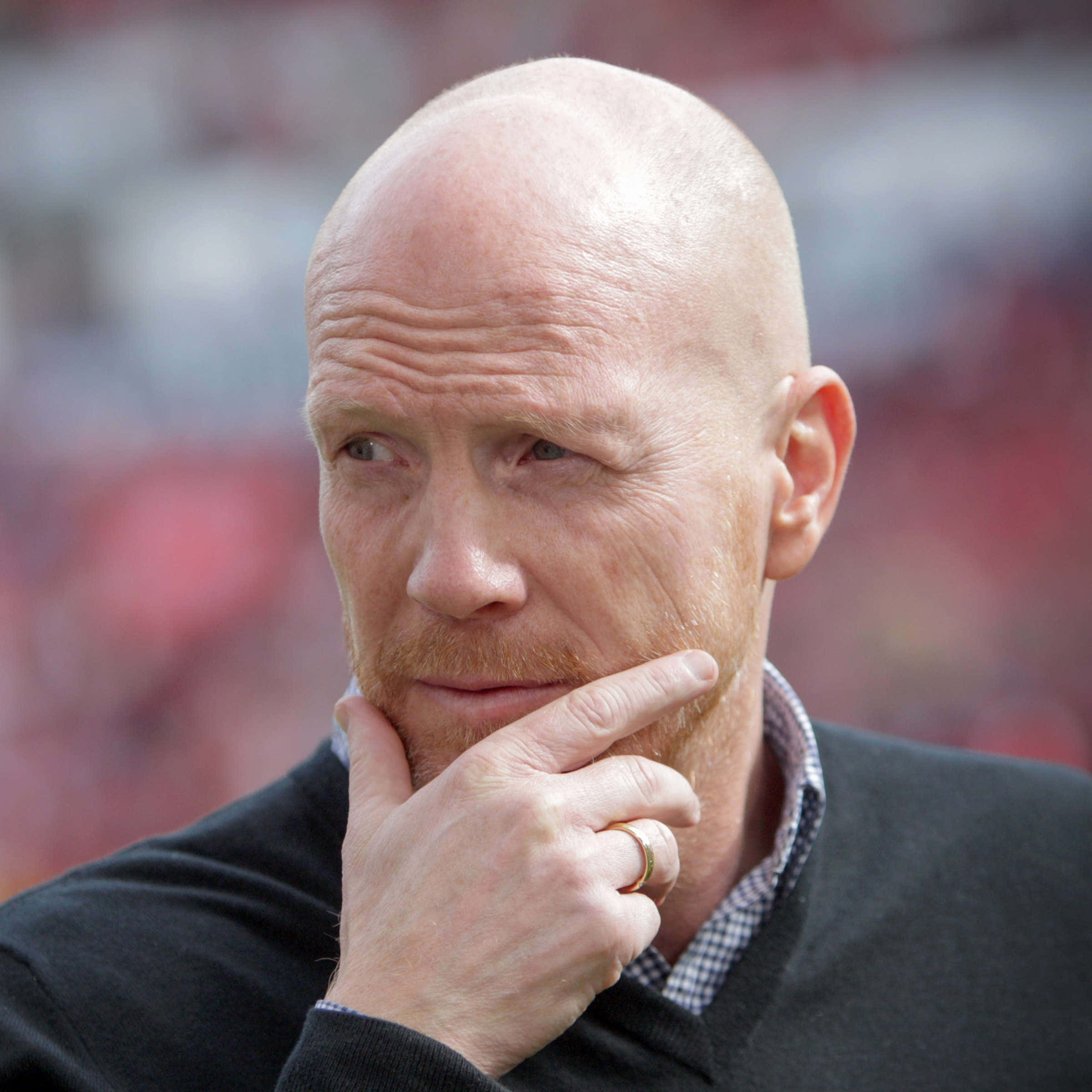 Matthias Sammer, bald, thoughtful expression, Full HD Desktop Wallpaper