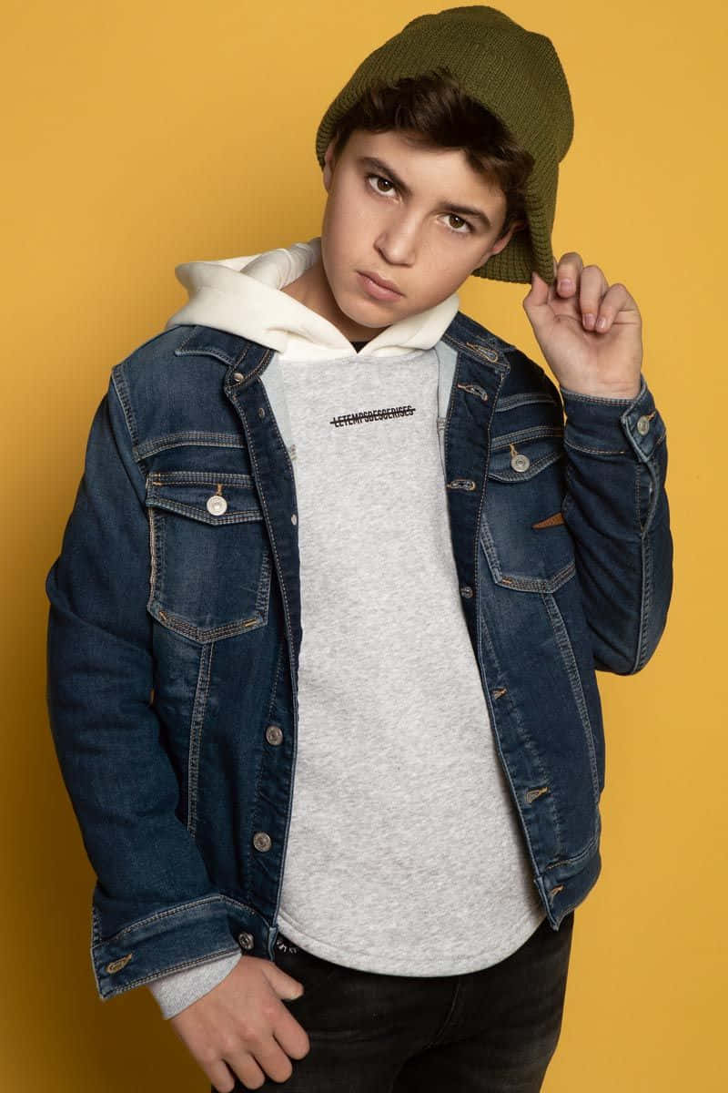 Matty B, denim jacket, olive beanie, SD Phone Wallpaper