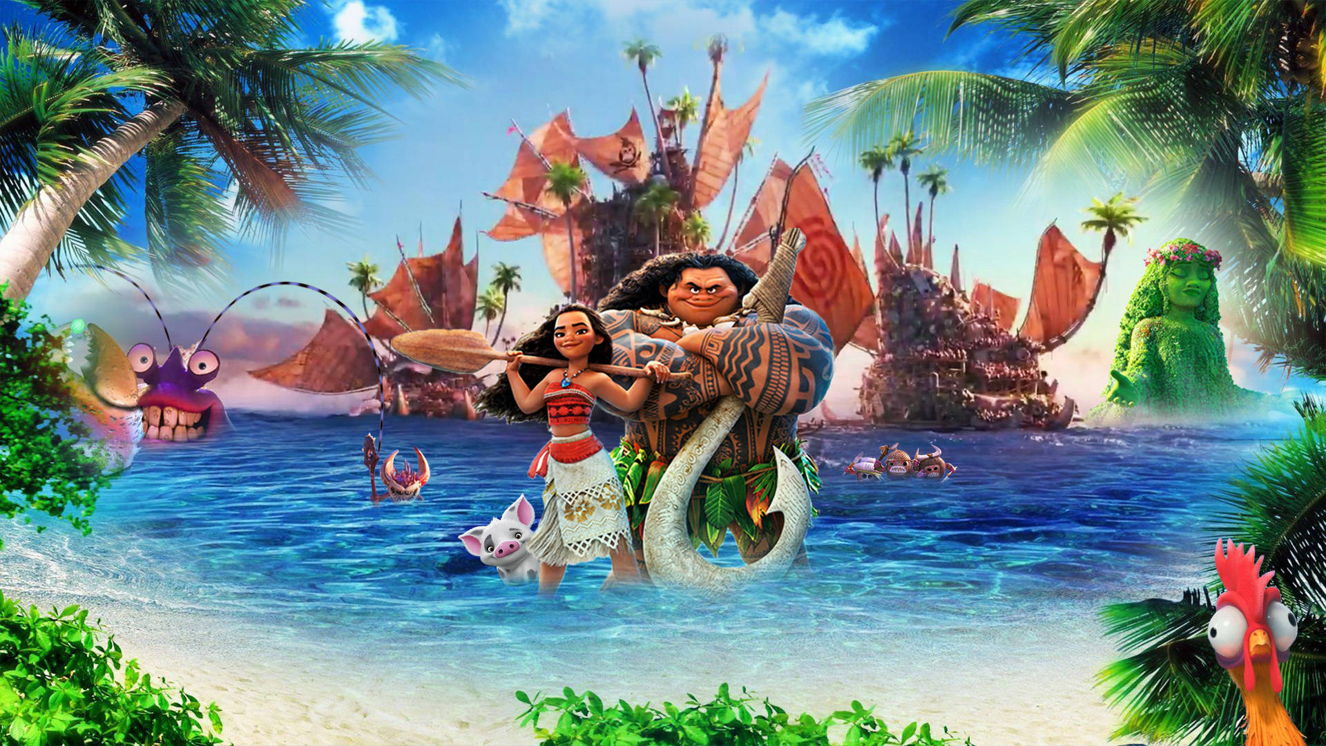 Moana, Maui, tropical beach, Full HD Desktop Wallpaper
