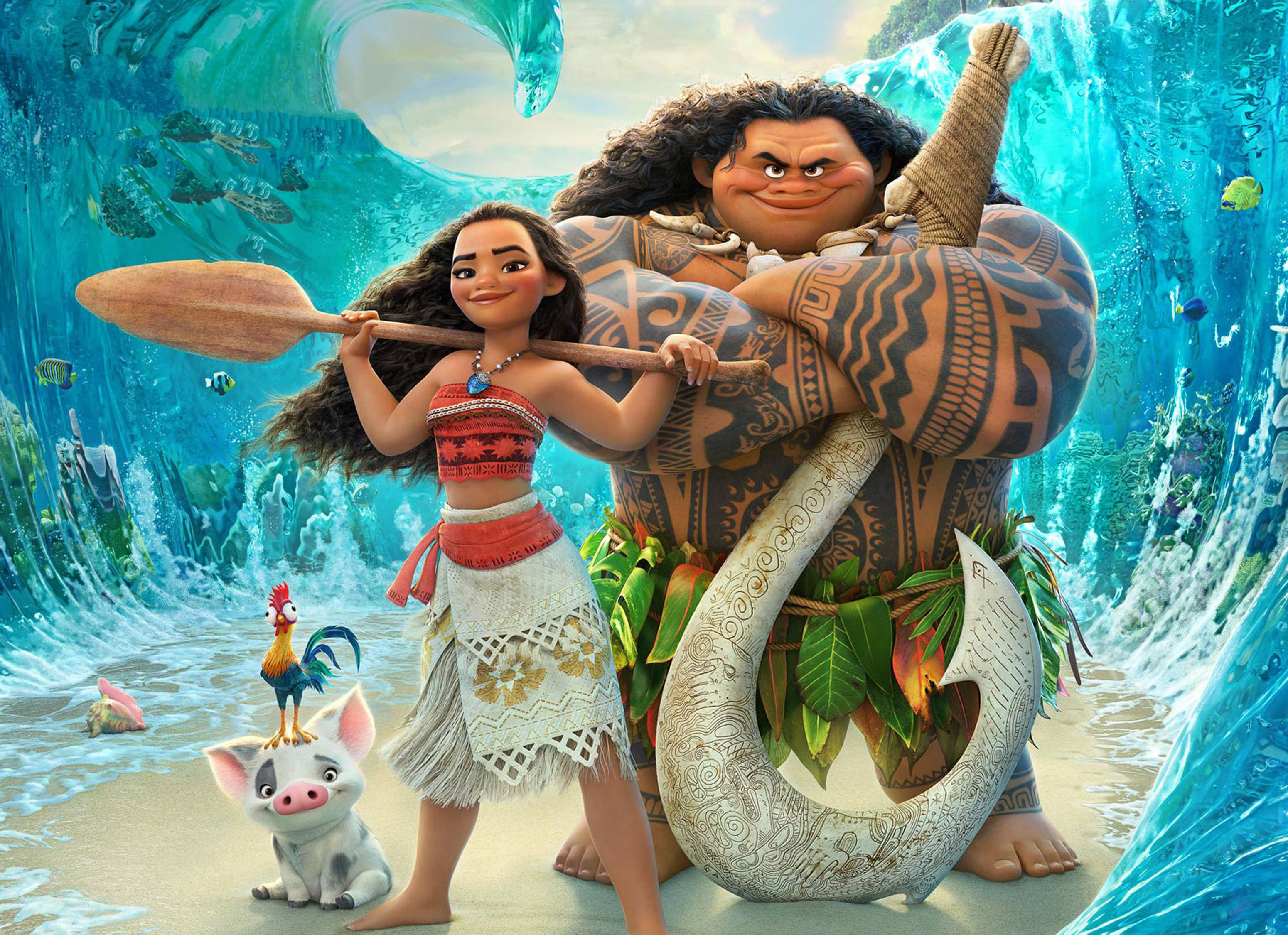 Moana, Maui, beach, 2K Desktop Wallpaper