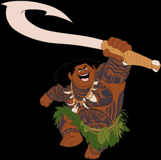 Moana, tattoos, large fishhook, SD Desktop Wallpaper