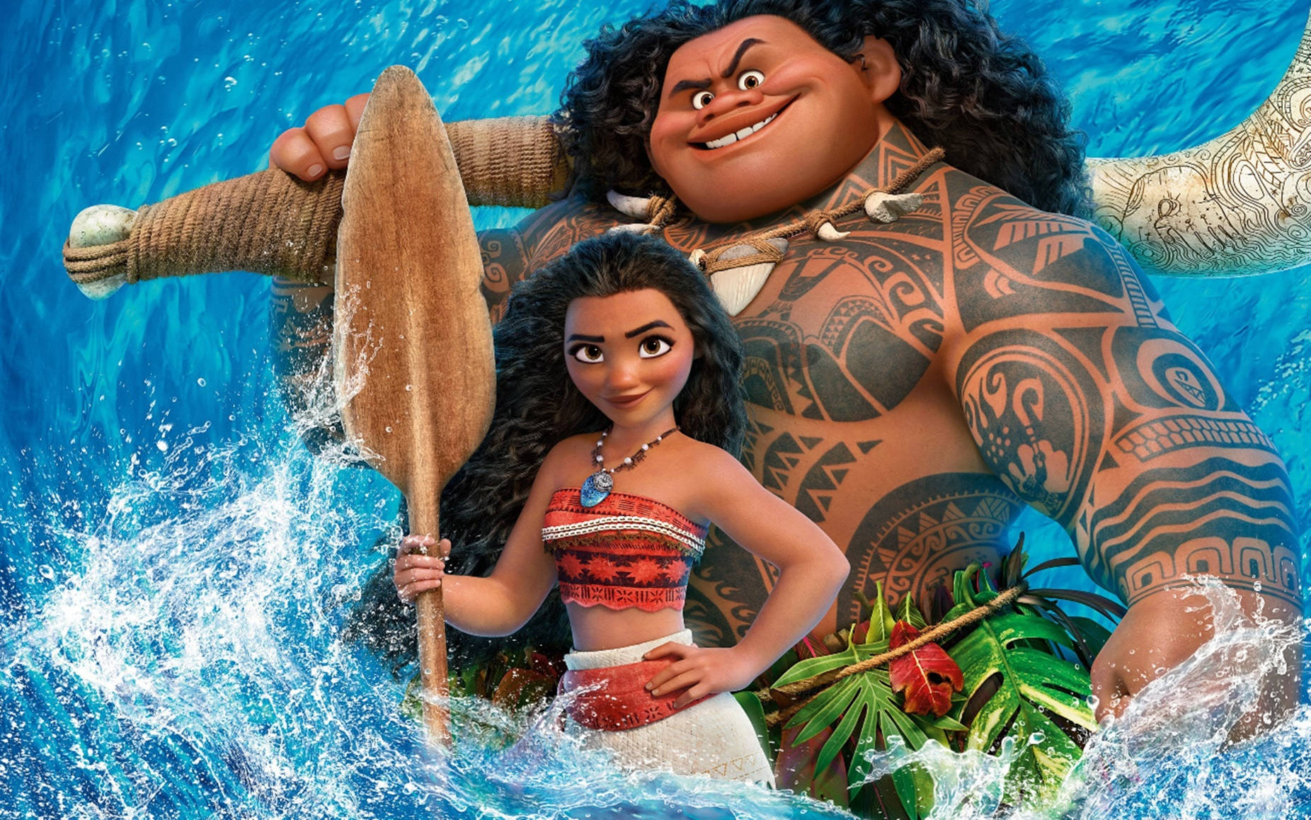 Moana, Maui, 3D animation, HD Desktop Wallpaper