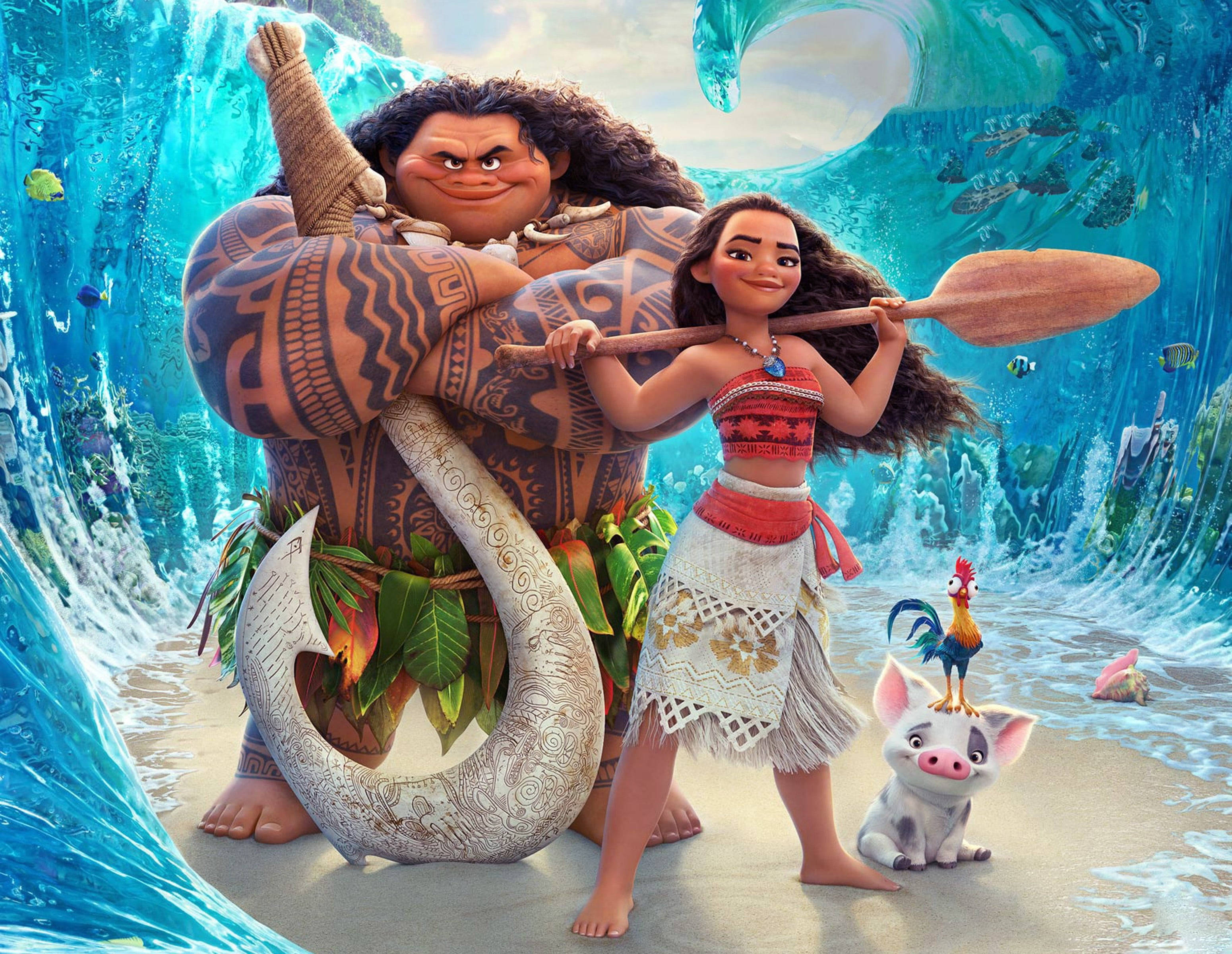 Moana, Maui, beach, 2K Desktop Wallpaper
