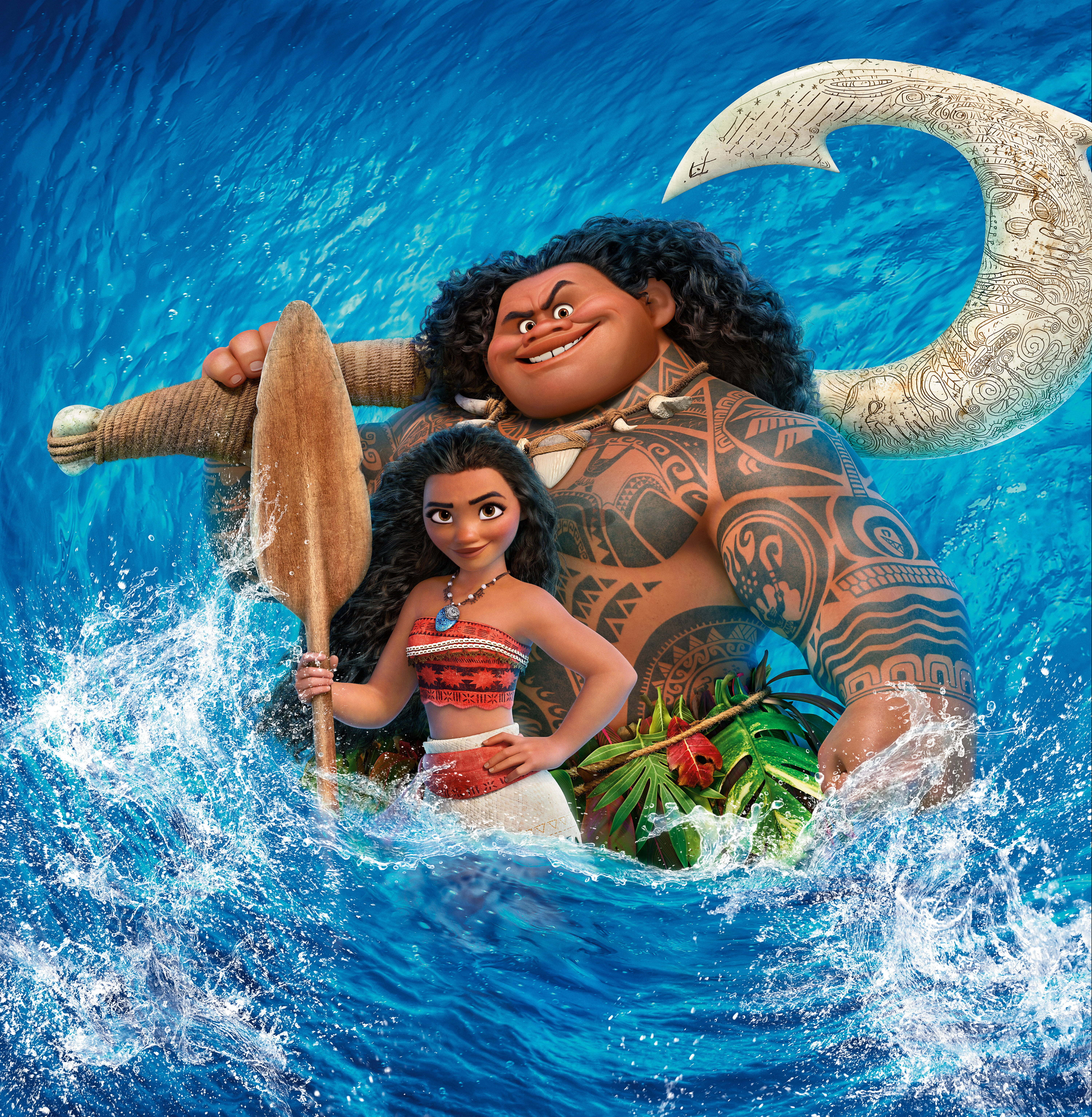 Moana, Maui, fishhook, 5K Phone Wallpaper