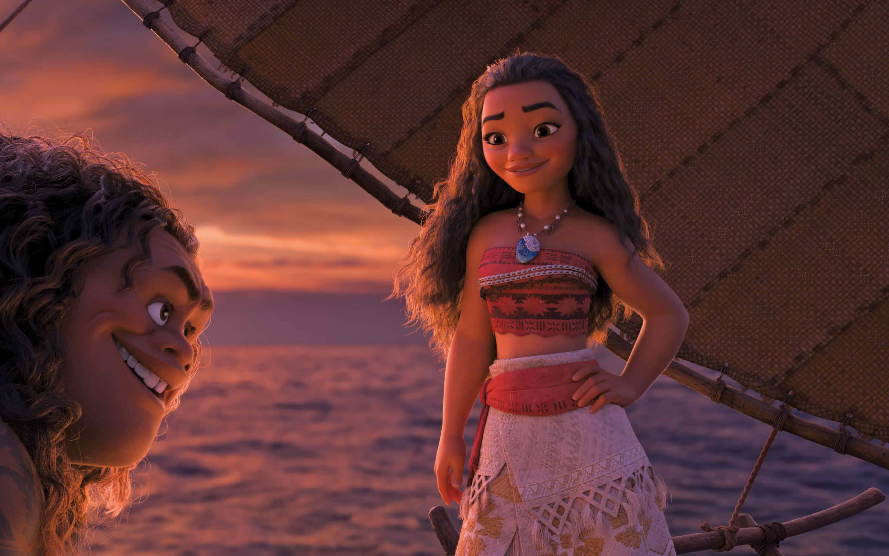 Moana, Maui, sunset, 2K Desktop Wallpaper